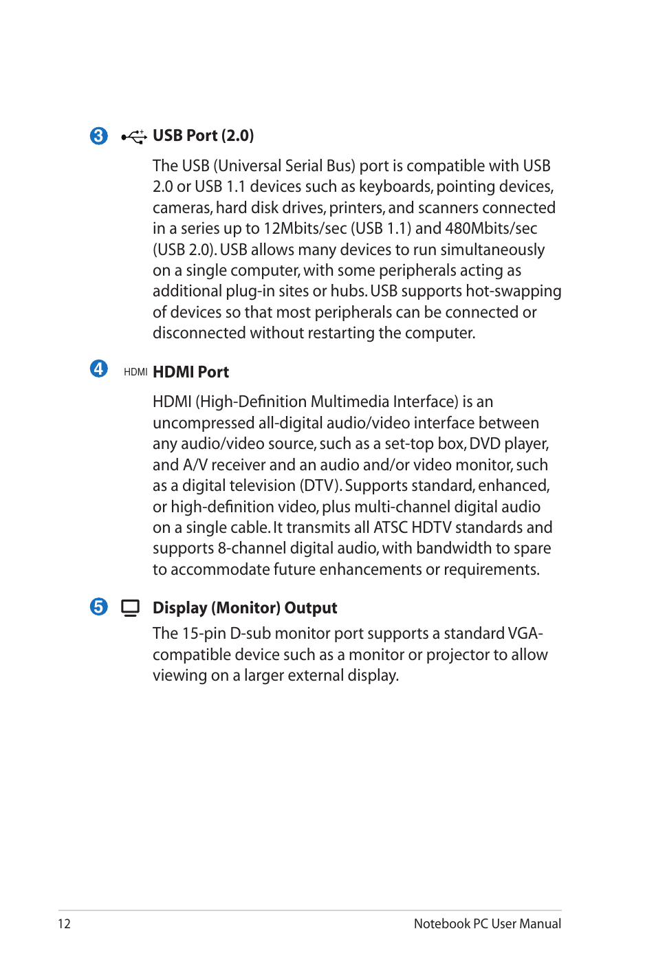 Asus G73Jw User Manual | Page 12 / 32