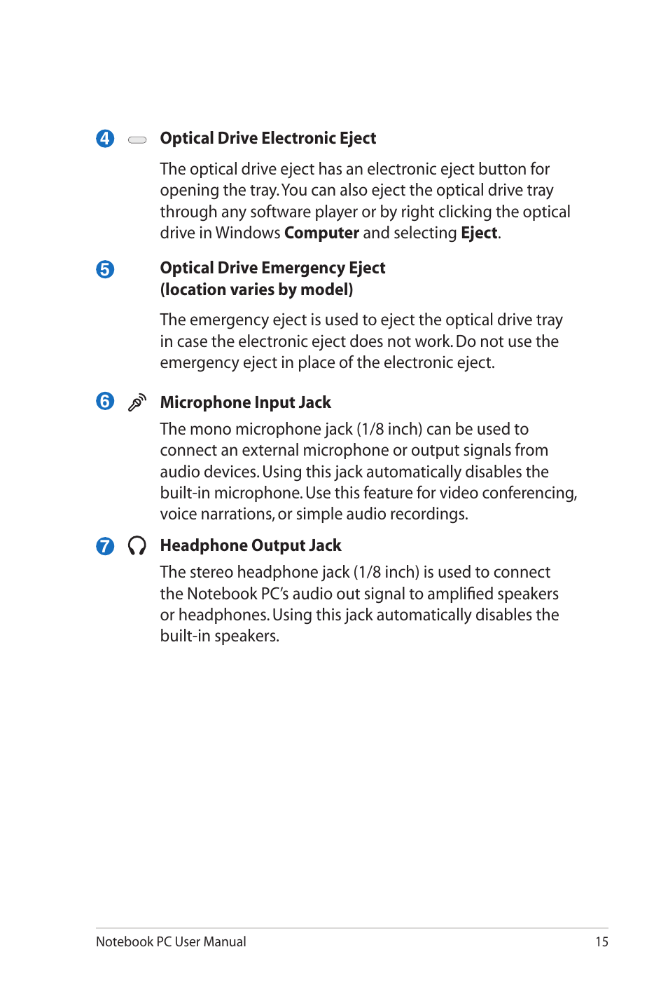 Asus G73Jw User Manual | Page 15 / 32