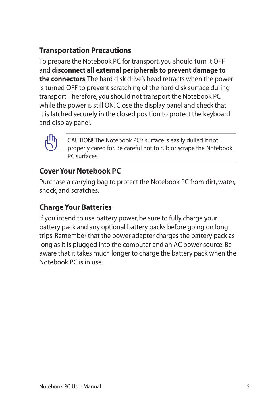 Asus G73Jw User Manual | Page 5 / 32