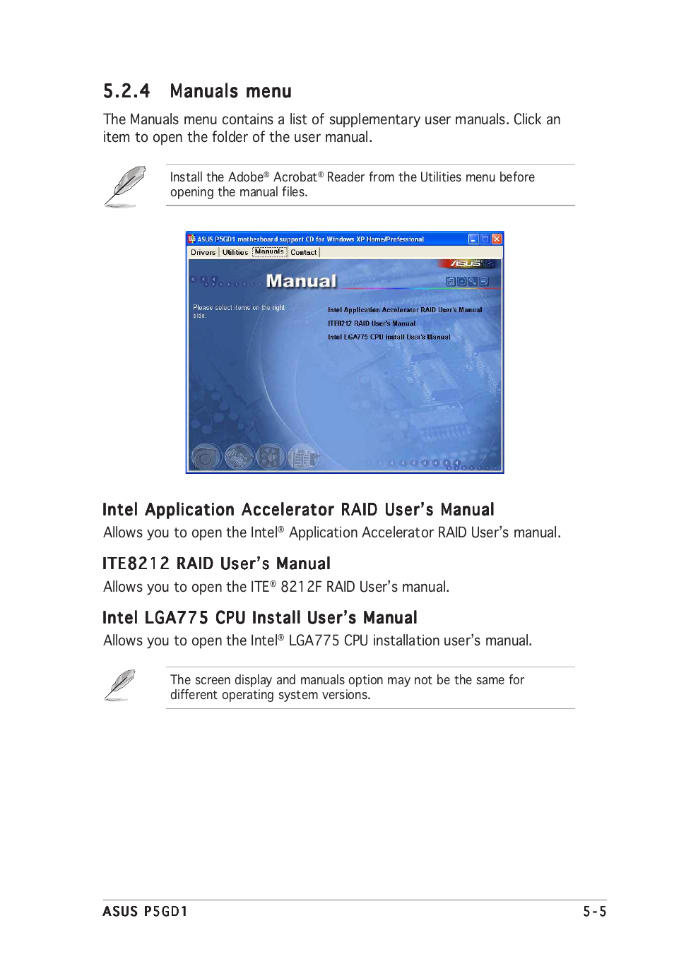 Asus P5GD1 User Manual | Page 105 / 128