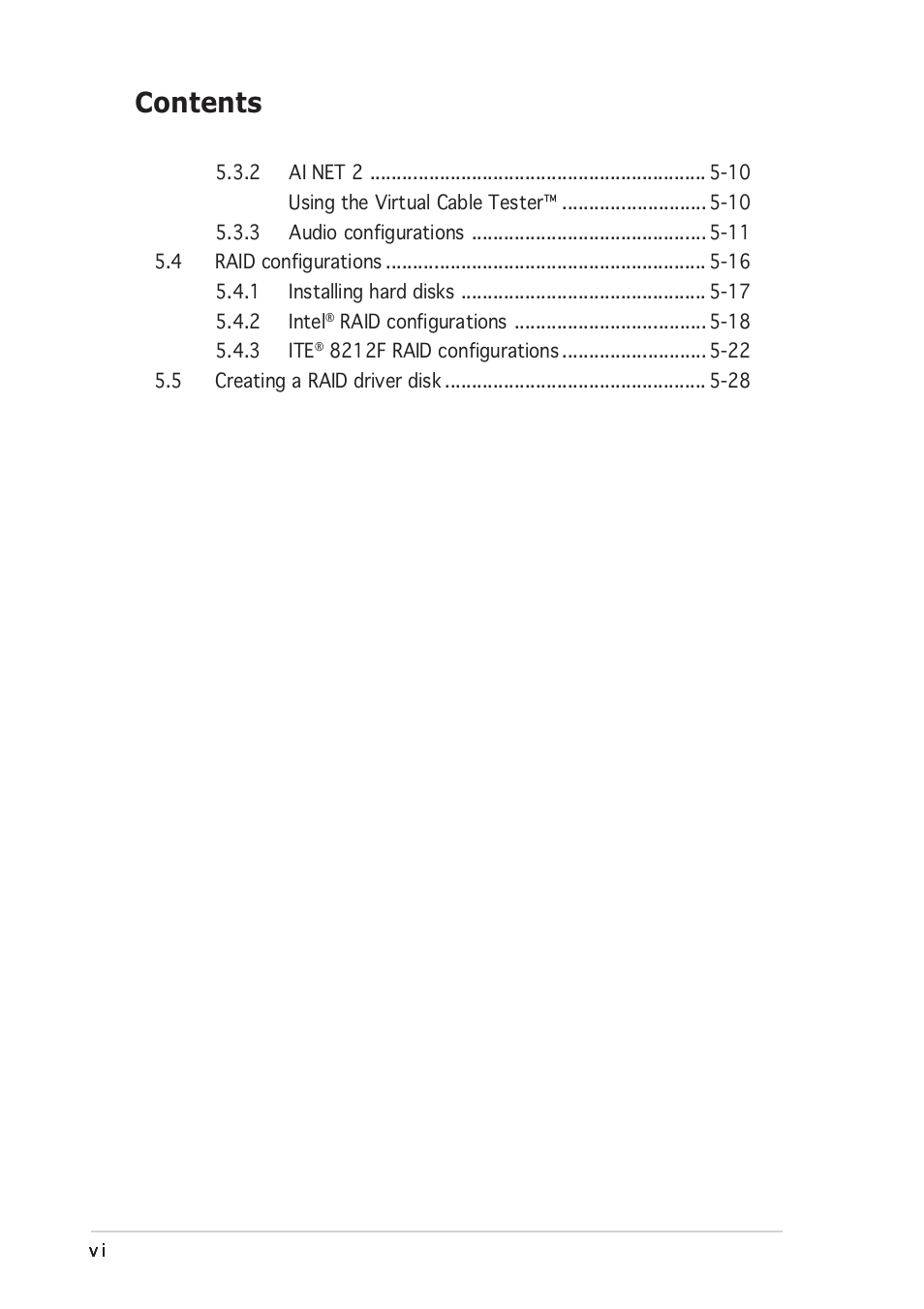 Asus P5GD1 User Manual | Page 6 / 128