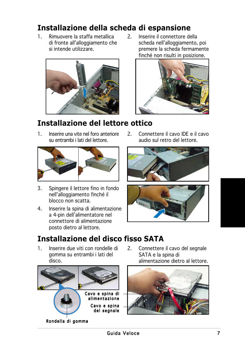 Installazione del disco fisso sata, Italiano | Asus P3-PH4 User Manual | Page 31 / 80