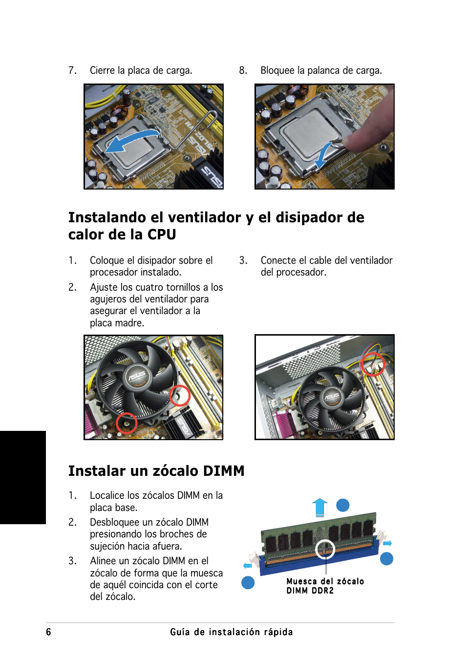 Instalar un zócalo dimm, Espa ñ ol | Asus P3-PH4 User Manual | Page 38 / 80