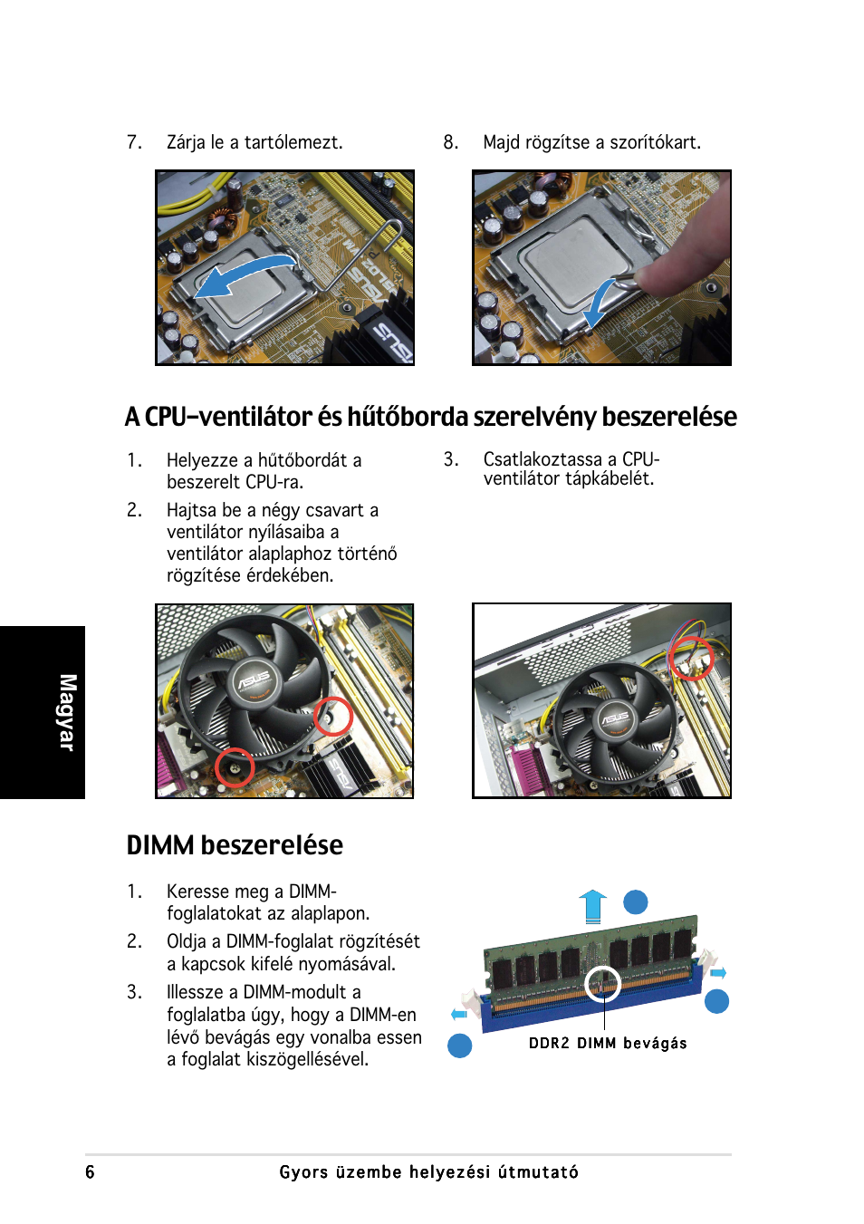 Dimm beszerelése, Magyar | Asus P3-PH4 User Manual | Page 78 / 80