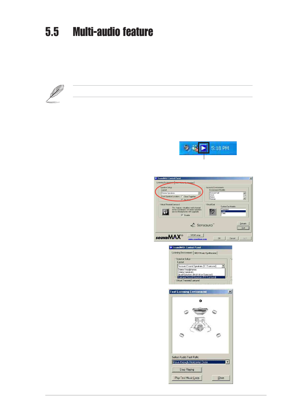 5 multi-audio feature | Asus K8V SE Deluxe User Manual | Page 119 / 140