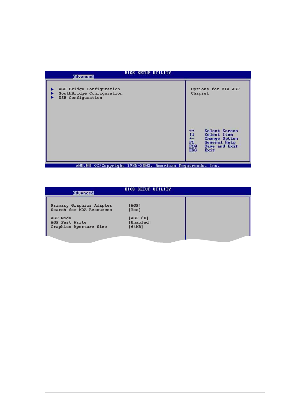 2 chipset, Agp bridge configuration, Primary graphics adapter [agp | Search for mda resources [yes, Agp mode [agp 8x, Asus k8v se deluxe motherboard 4-21 | Asus K8V SE Deluxe User Manual | Page 87 / 140