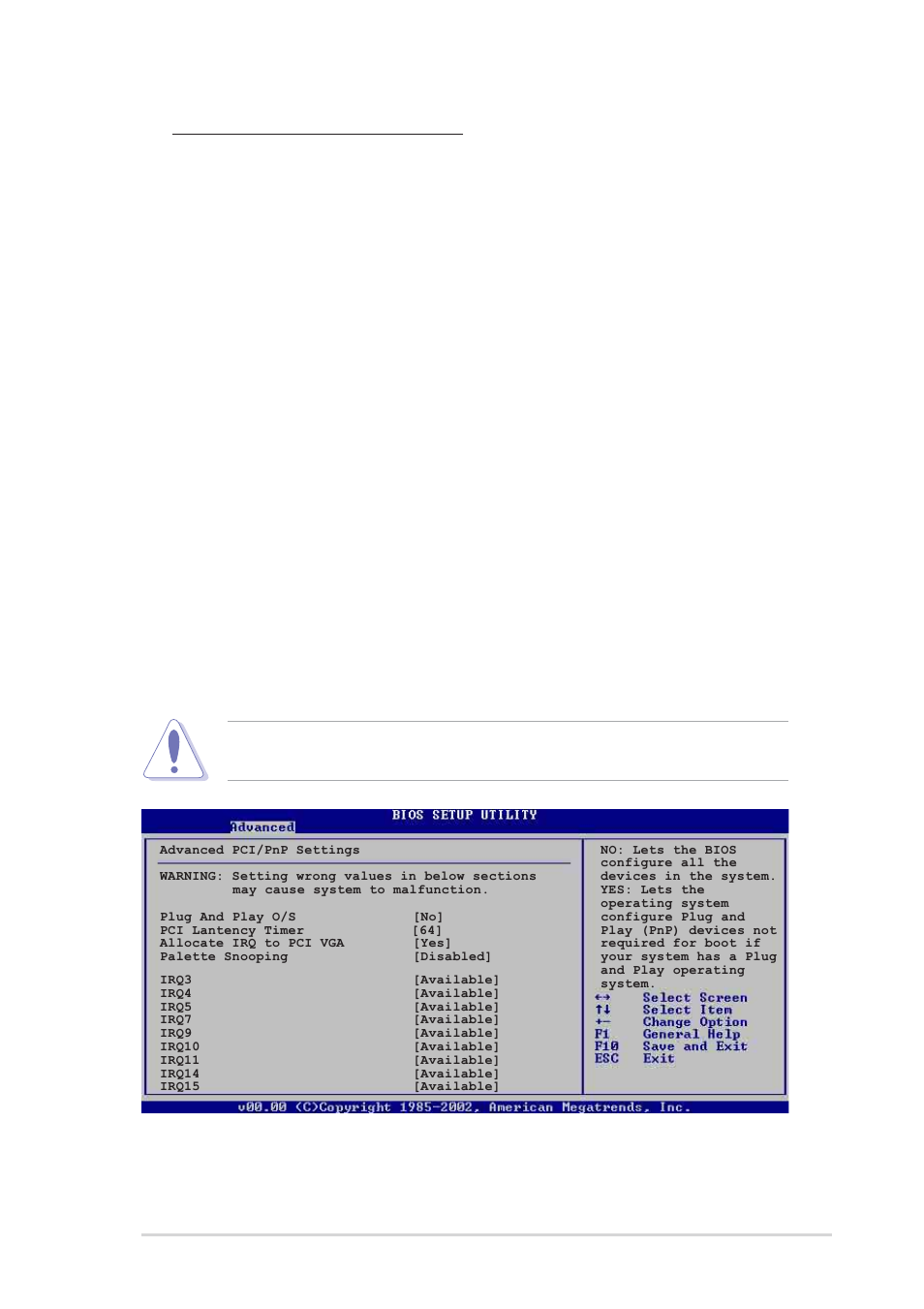 4 pci pnp, Parallel port irq [irq7, Onboard game port [disabled | Onboard midi port [disabled | Asus K8V SE Deluxe User Manual | Page 91 / 140