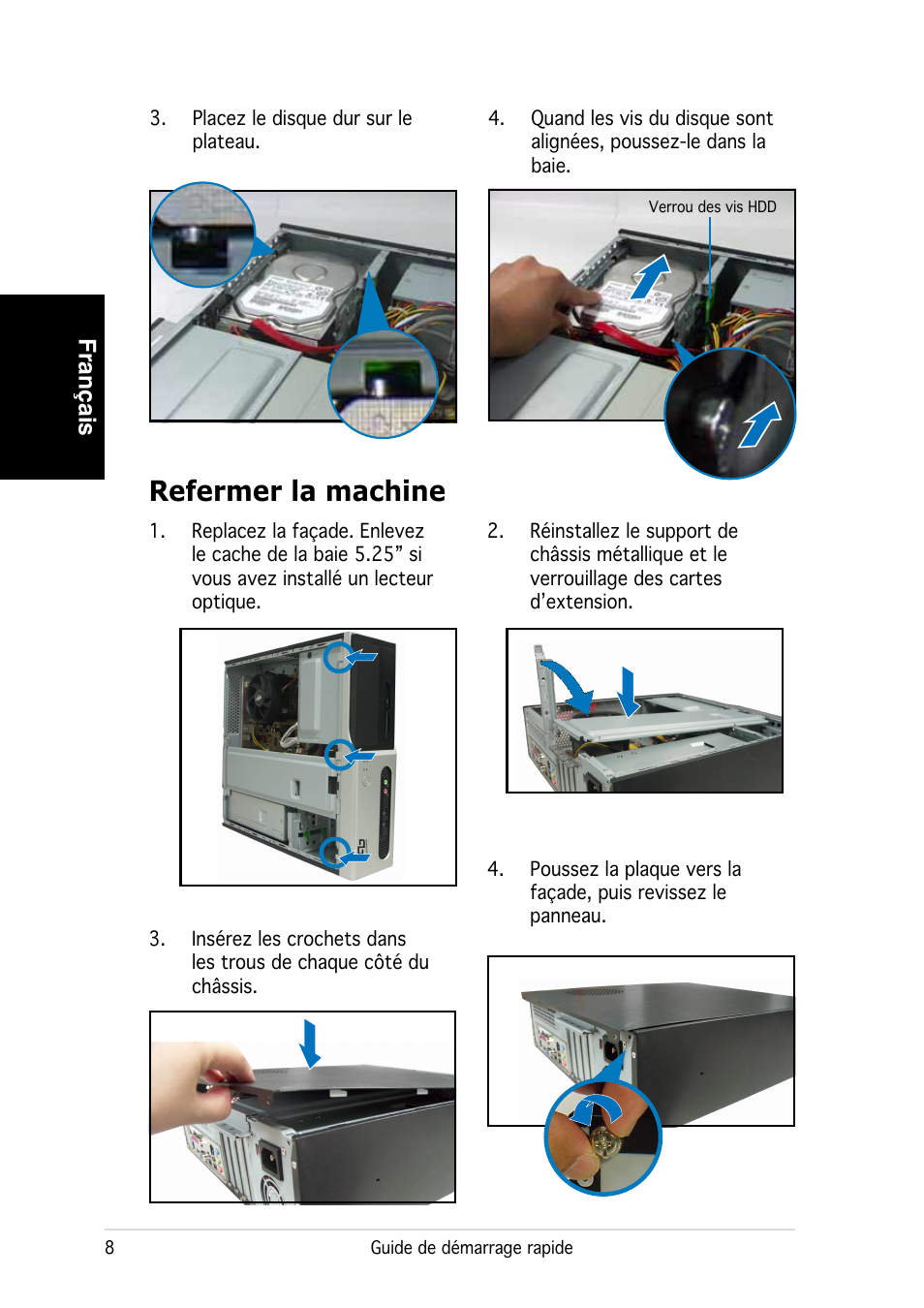 Refermer la machine, Français | Asus P3-PE5 User Manual | Page 16 / 80