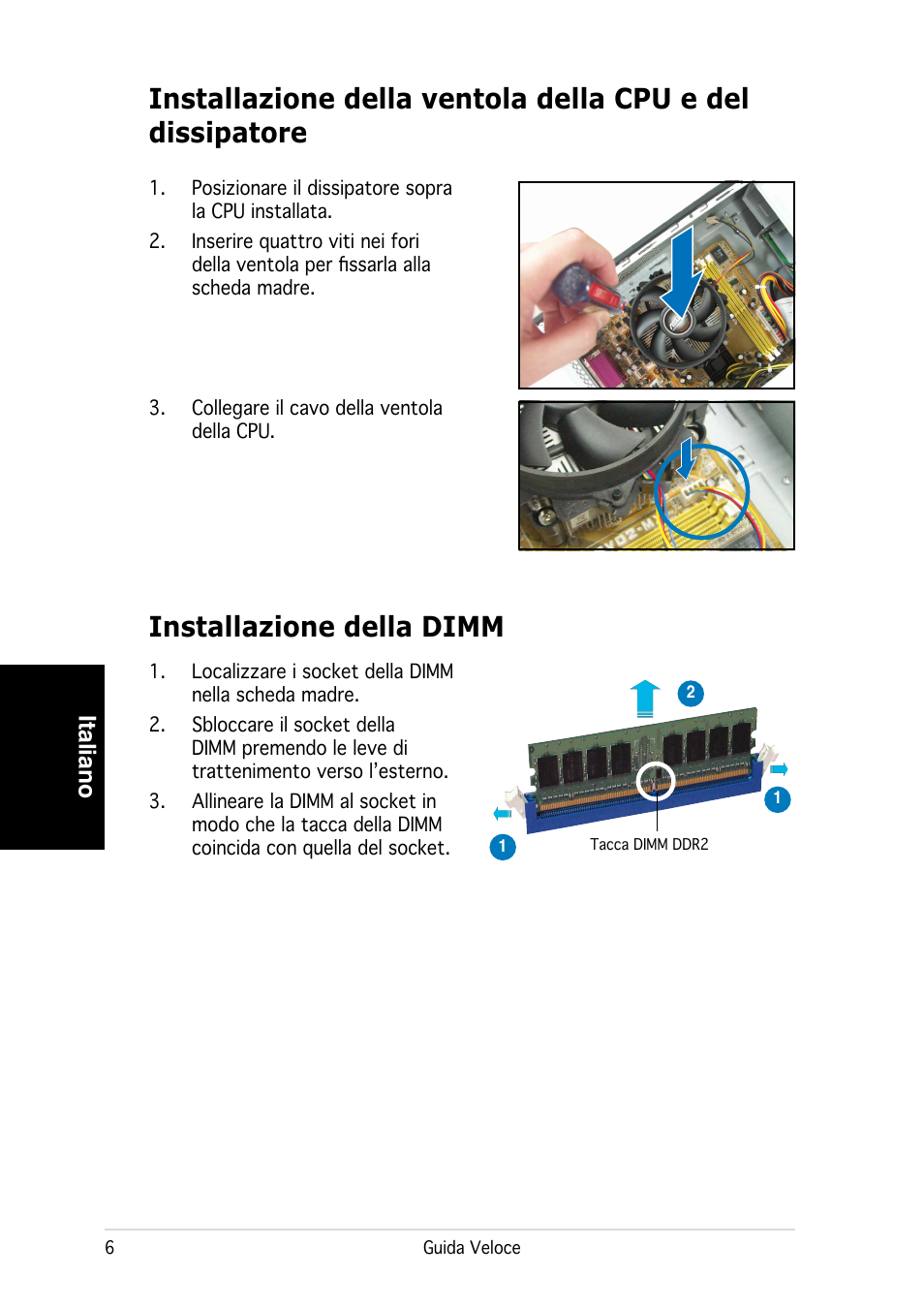 Installazione della dimm, Italiano | Asus P3-PE5 User Manual | Page 30 / 80