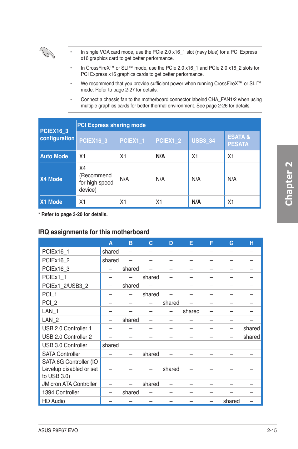Chapter 2 | Asus P8P67 EVO User Manual | Page 33 / 134