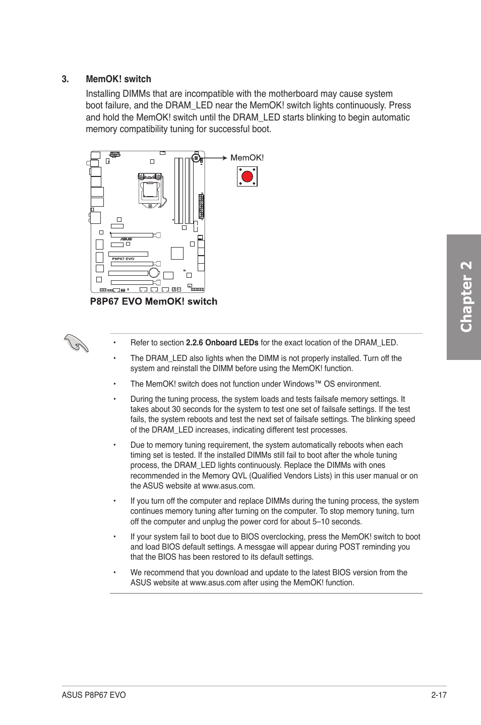 Chapter 2 | Asus P8P67 EVO User Manual | Page 35 / 134