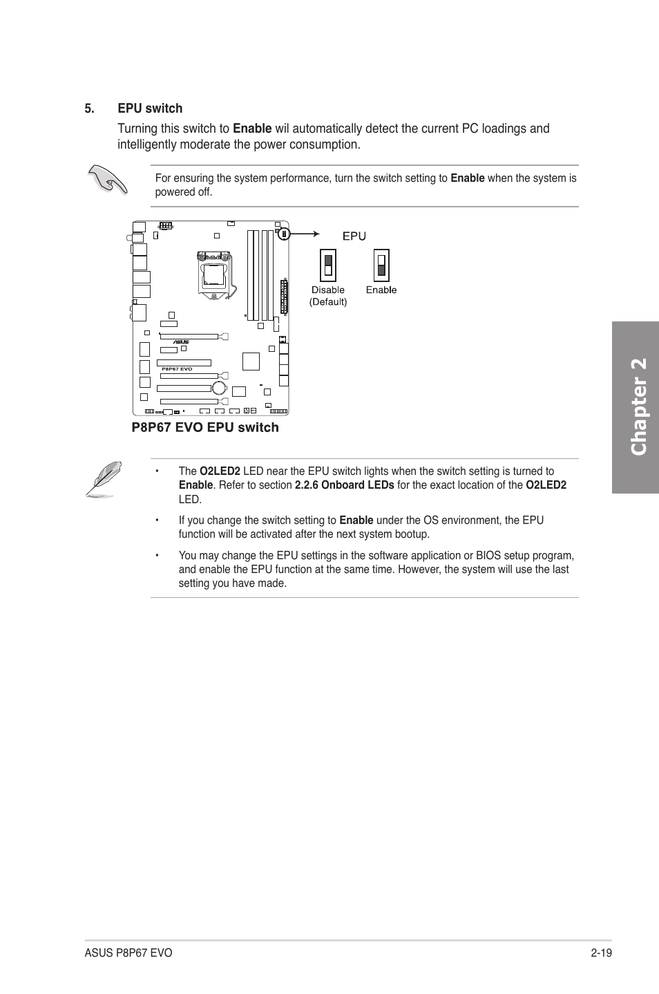 Chapter 2 | Asus P8P67 EVO User Manual | Page 37 / 134
