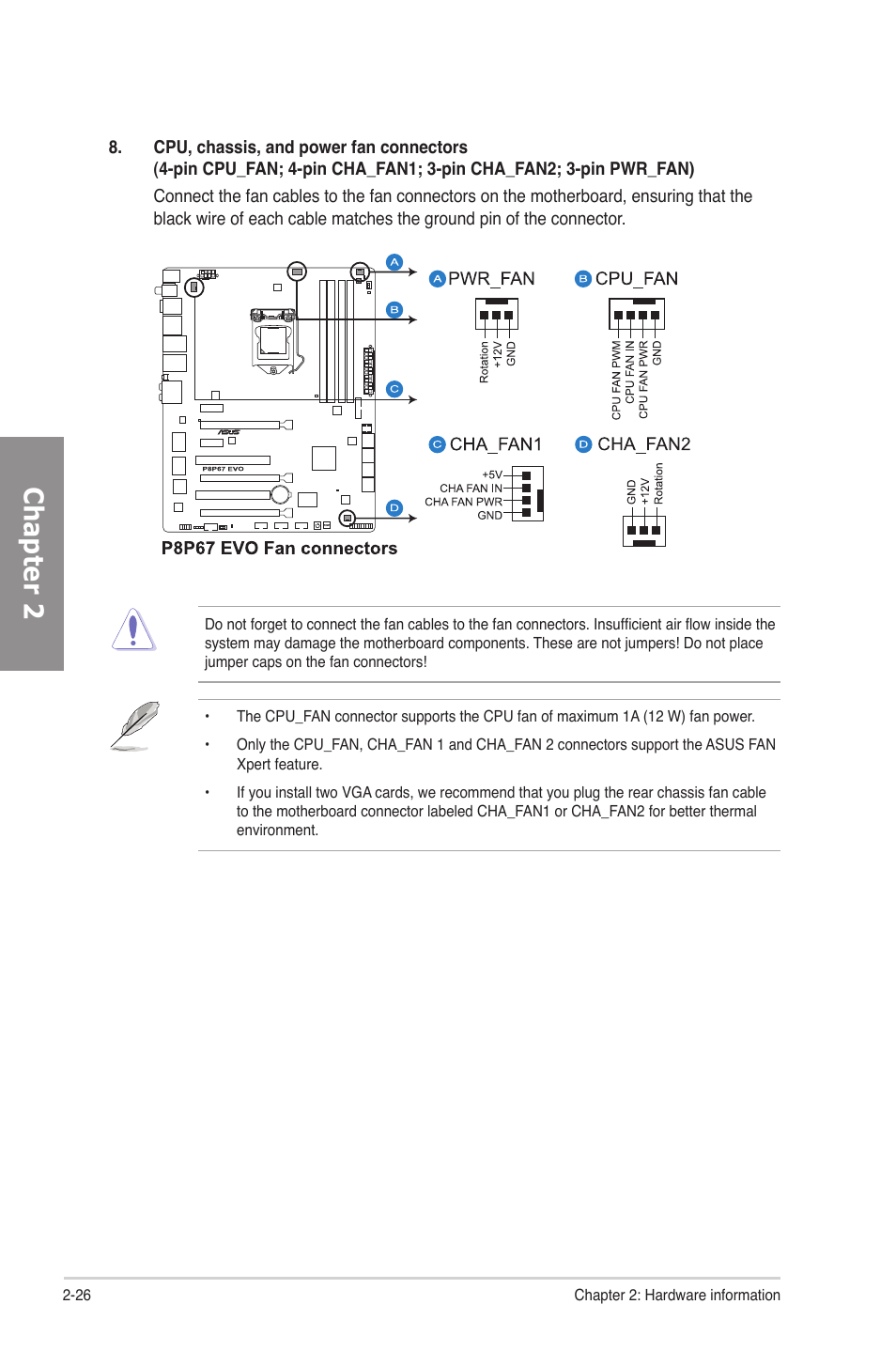 Chapter 2 | Asus P8P67 EVO User Manual | Page 44 / 134