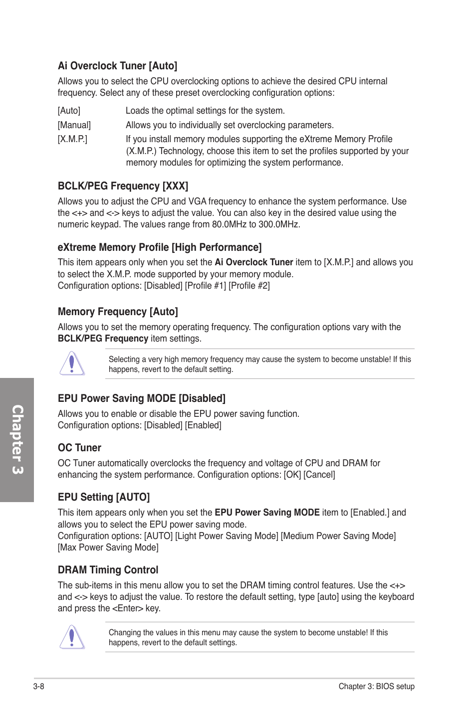 Chapter 3 | Asus P8P67 EVO User Manual | Page 72 / 134