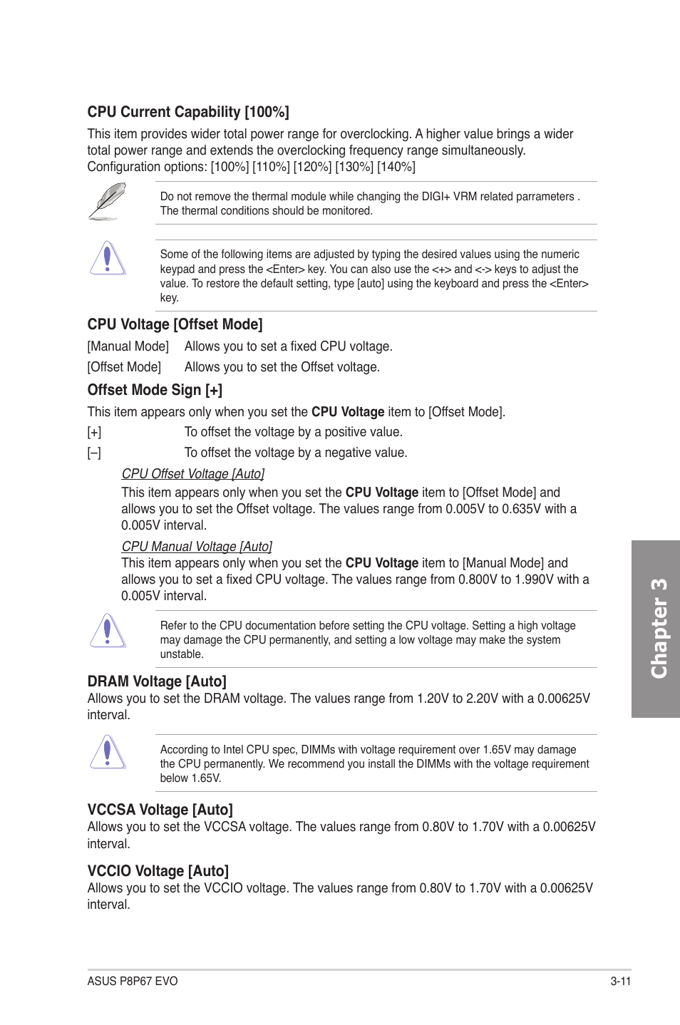 Chapter 3 | Asus P8P67 EVO User Manual | Page 75 / 134