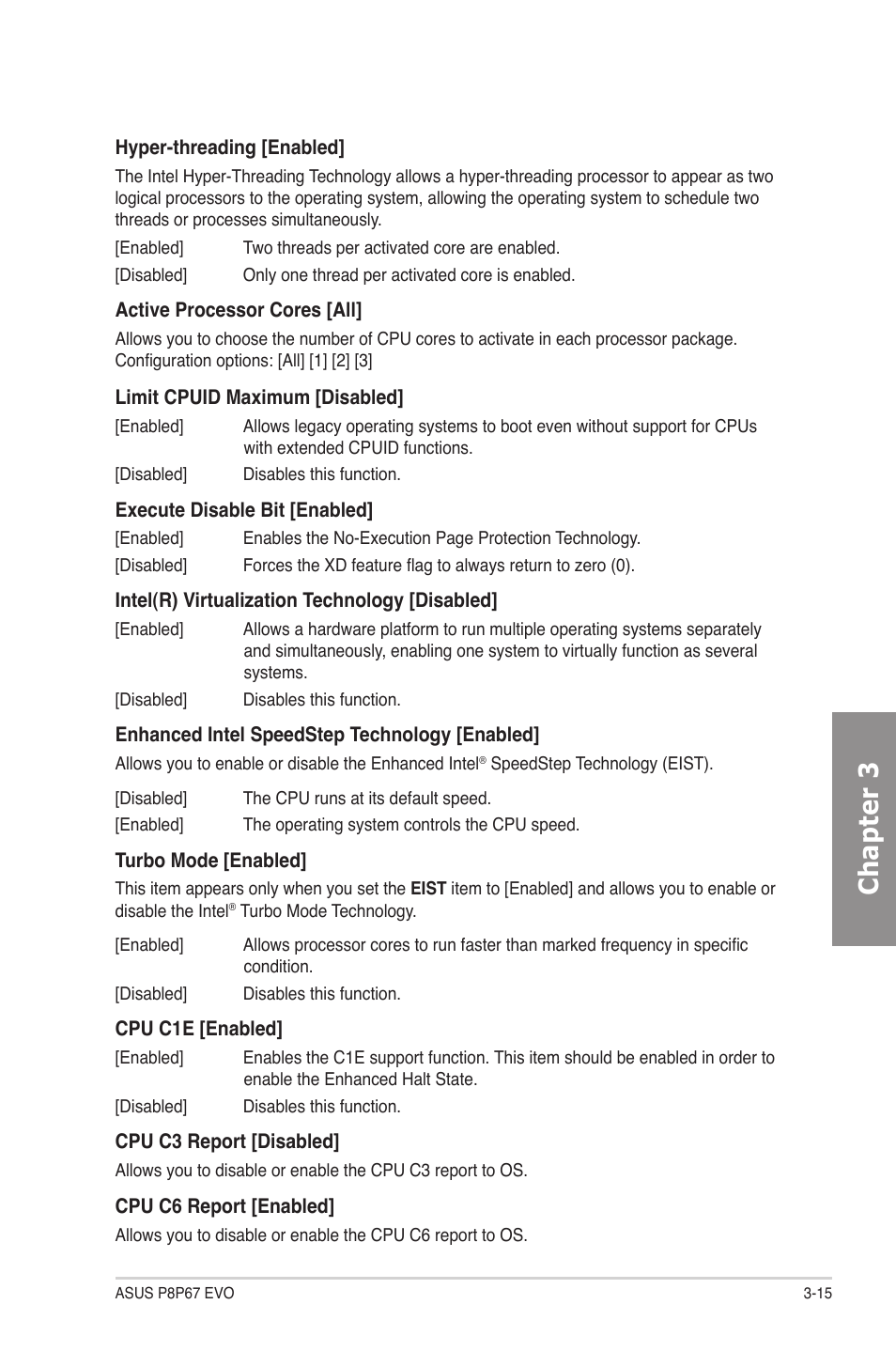 Chapter 3 | Asus P8P67 EVO User Manual | Page 79 / 134