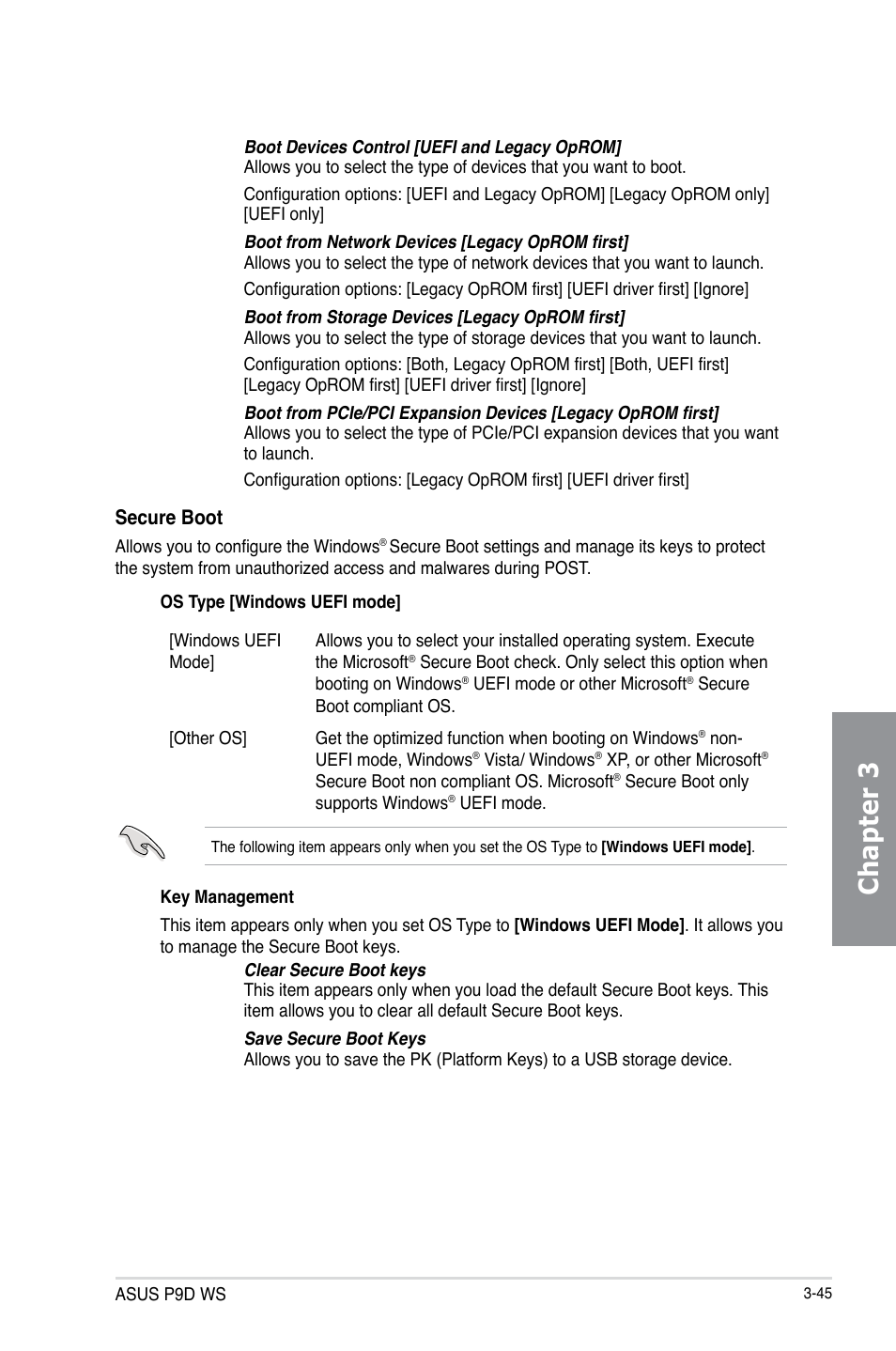 Chapter 3 | Asus P9D WS User Manual | Page 115 / 154