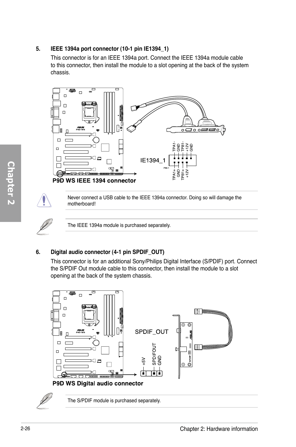 Chapter 2 | Asus P9D WS User Manual | Page 44 / 154