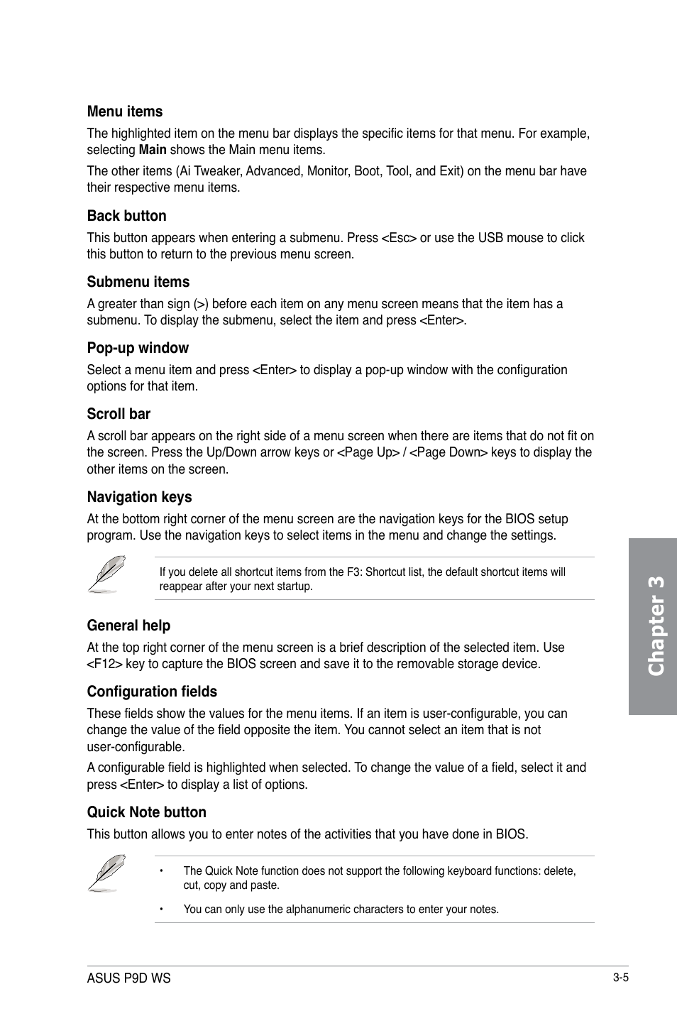 Chapter 3 | Asus P9D WS User Manual | Page 75 / 154