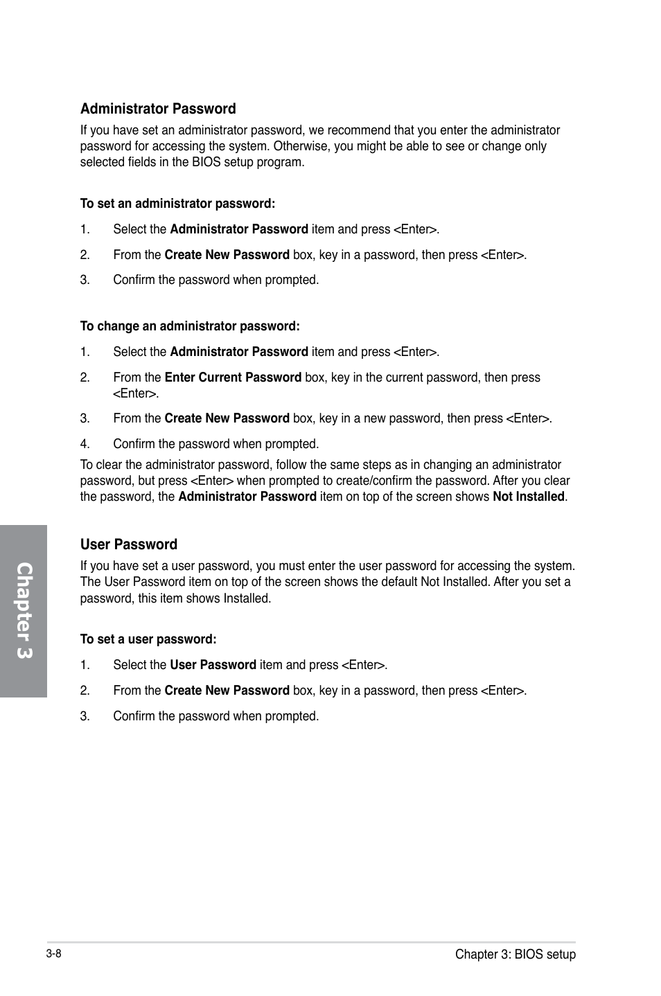 Chapter 3 | Asus P9D WS User Manual | Page 78 / 154