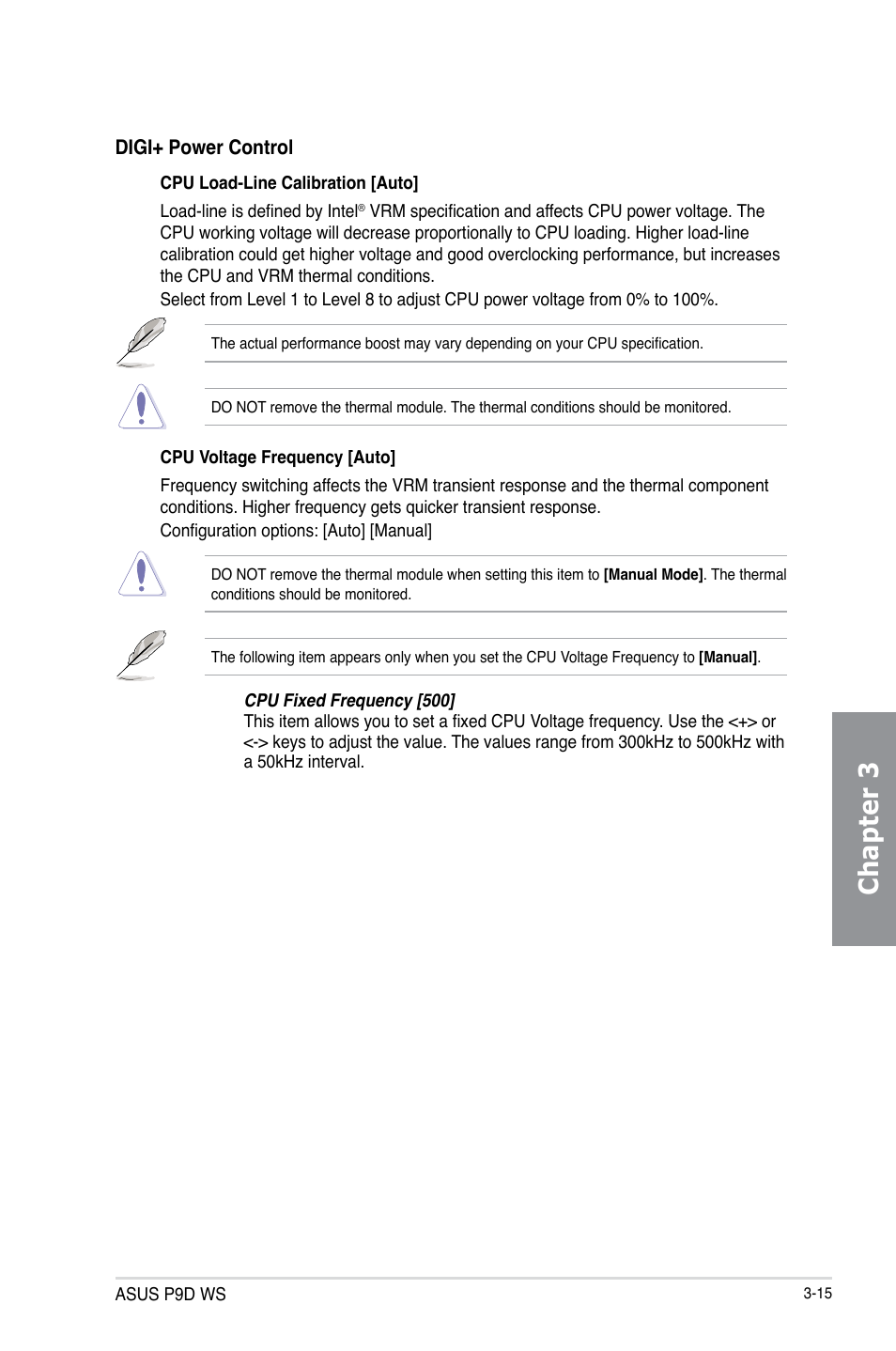 Chapter 3 | Asus P9D WS User Manual | Page 85 / 154