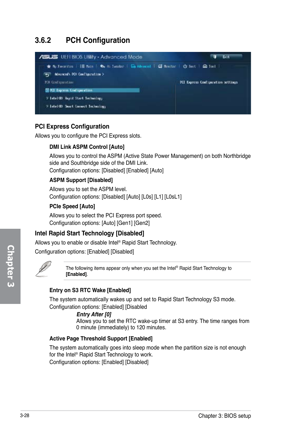 2 pch configuration, Pch configuration -28, Chapter 3 | Asus P9D WS User Manual | Page 98 / 154