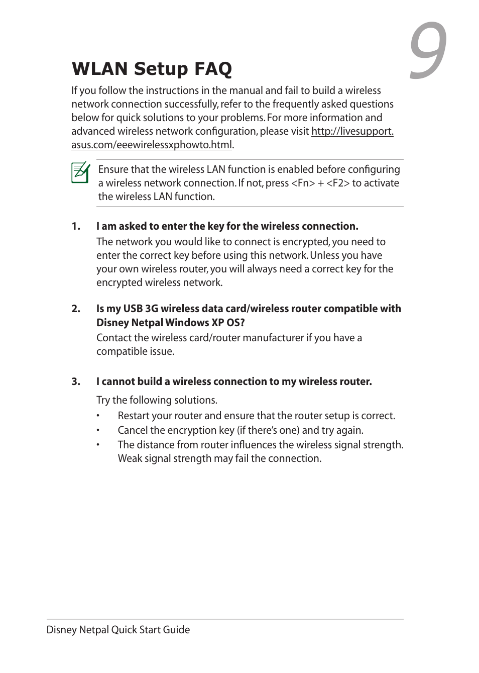 Wlan setup faq | Asus Eee PC MK90H User Manual | Page 10 / 10