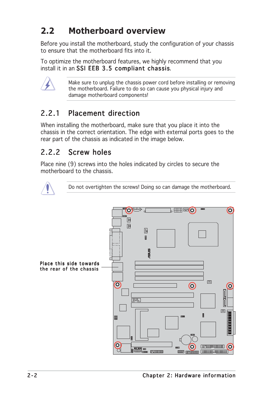 2 motherboard overview | Asus P5MT User Manual | Page 22 / 176