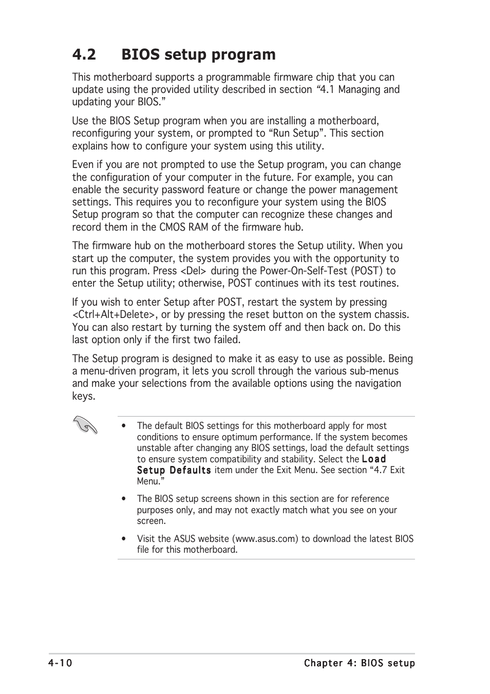 2 bios setup program | Asus P5MT User Manual | Page 68 / 176