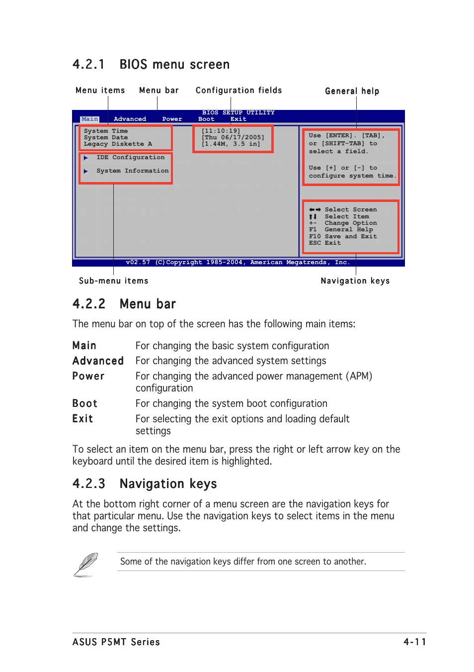 2 menu bar menu bar menu bar menu bar menu bar | Asus P5MT User Manual | Page 69 / 176
