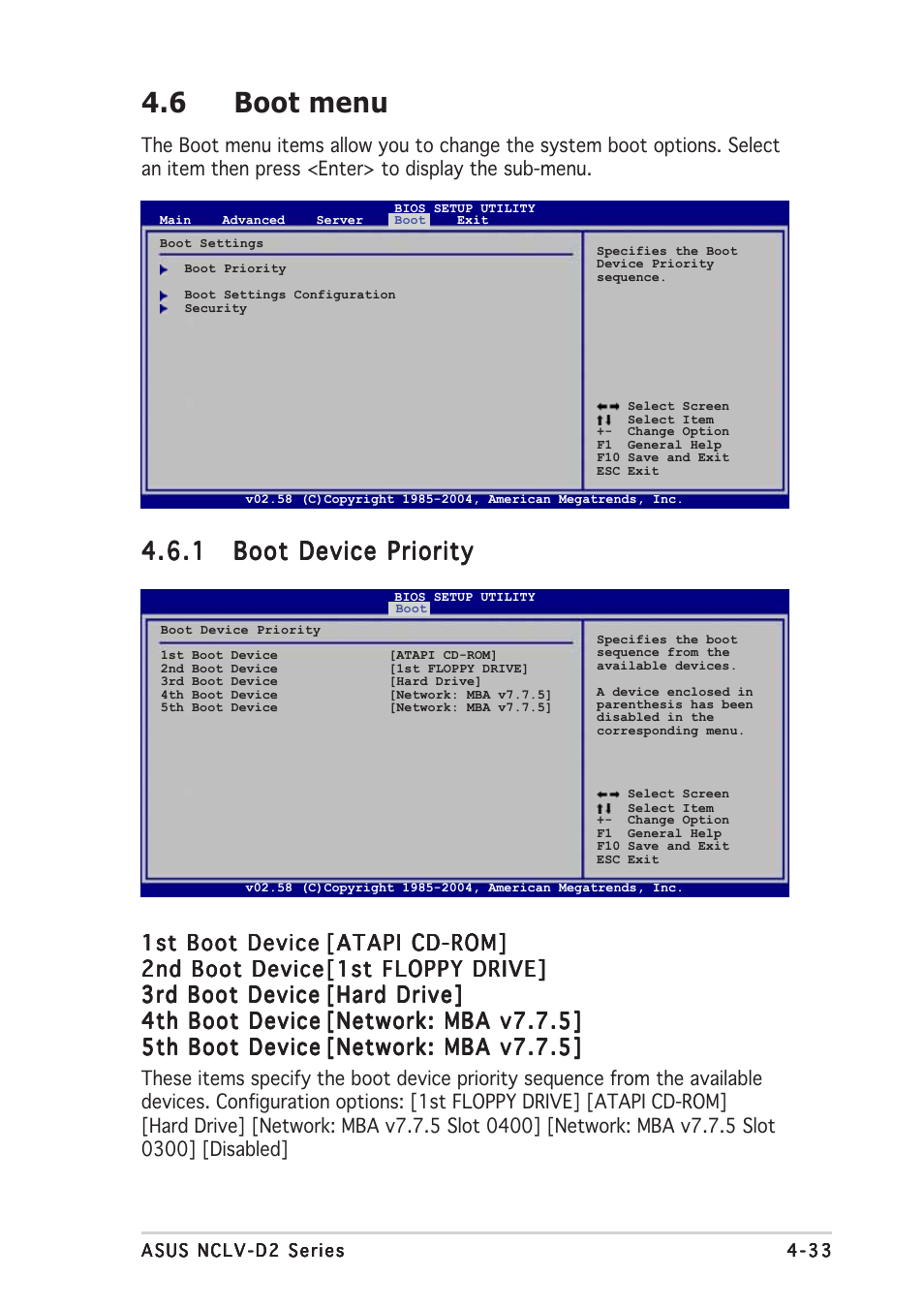 6 boot menu | Asus P5MT User Manual | Page 91 / 176