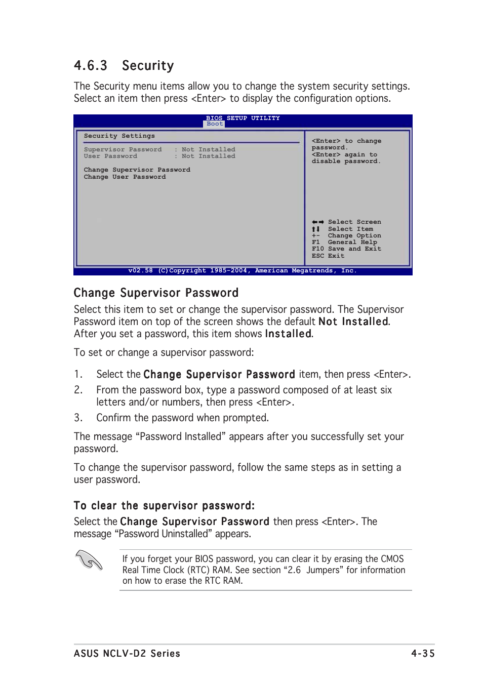 3 security security security security security | Asus P5MT User Manual | Page 93 / 176