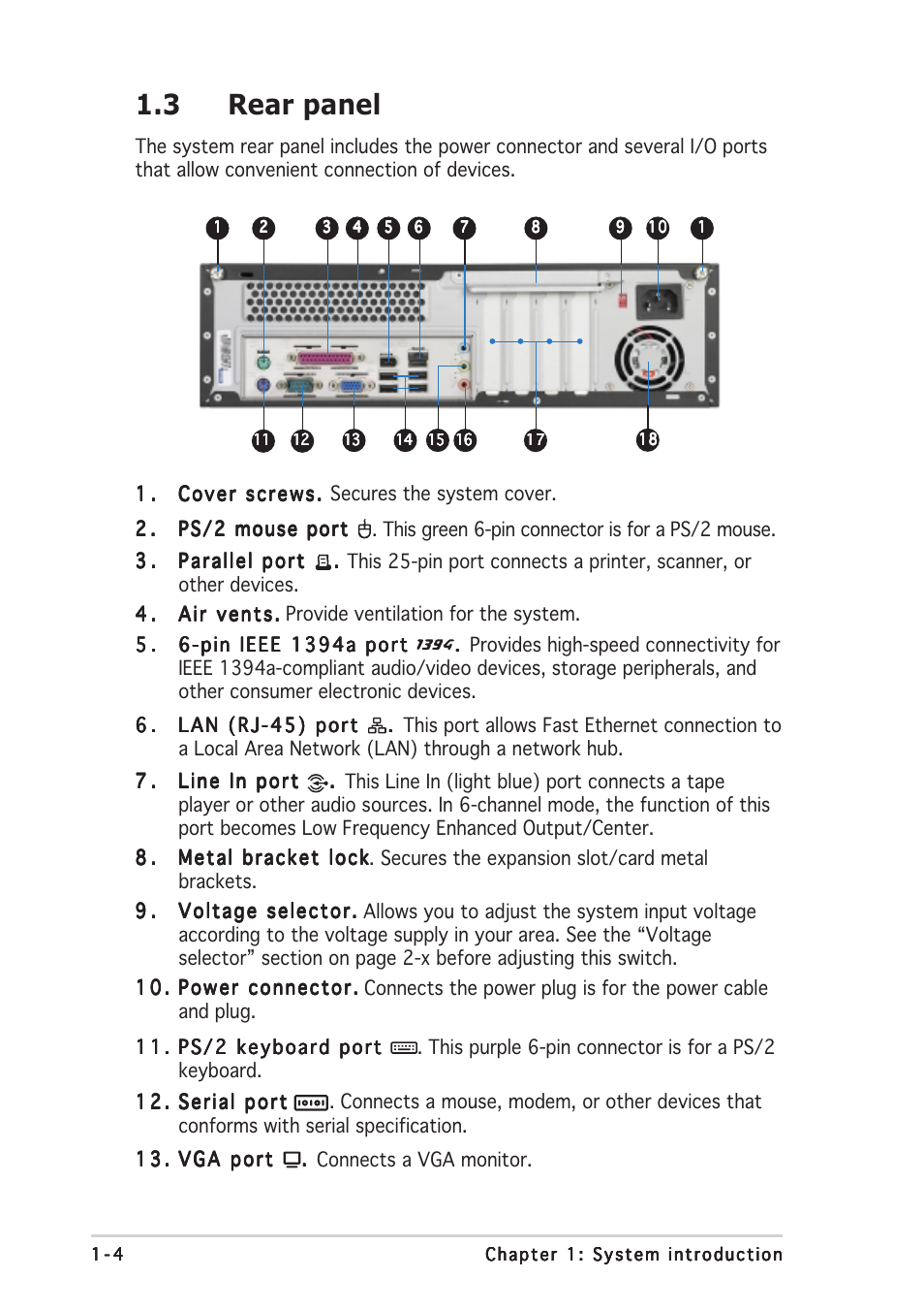 3 rear panel | Asus Pundit-PH3 User Manual | Page 14 / 94