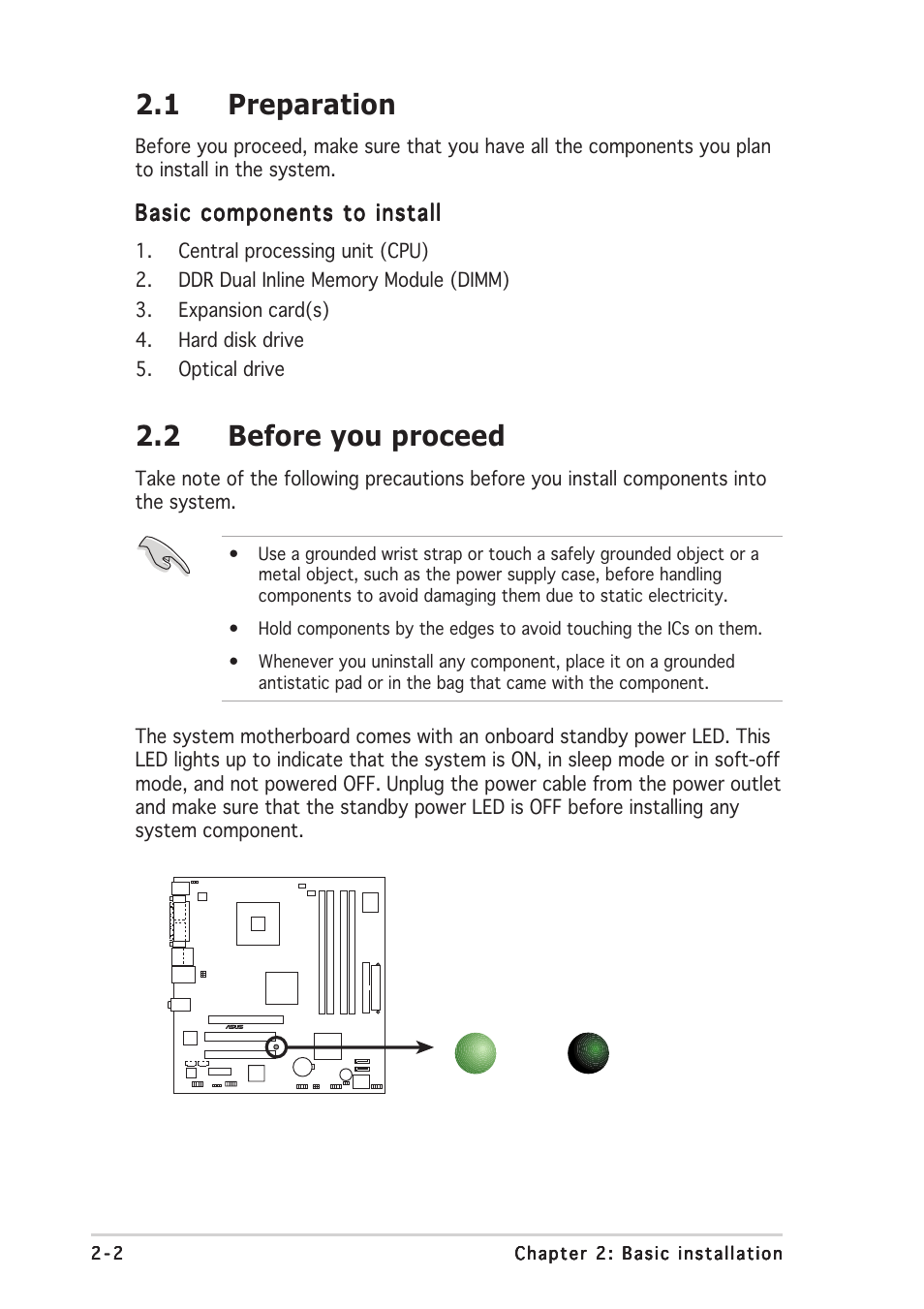 1 preparation, 2 before you proceed | Asus Pundit-PH3 User Manual | Page 18 / 94