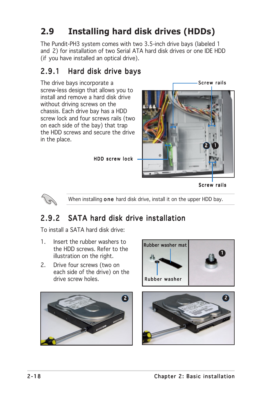 9 installing hard disk drives (hdds) | Asus Pundit-PH3 User Manual | Page 34 / 94