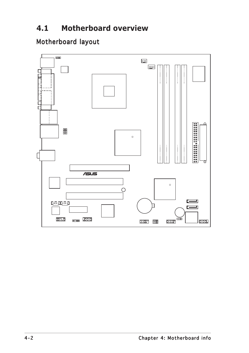 1 motherboard overview, Motherboard layout, Super i/o | Pci1, Intel ich6, Pci2, Pciex16 | Asus Pundit-PH3 User Manual | Page 52 / 94