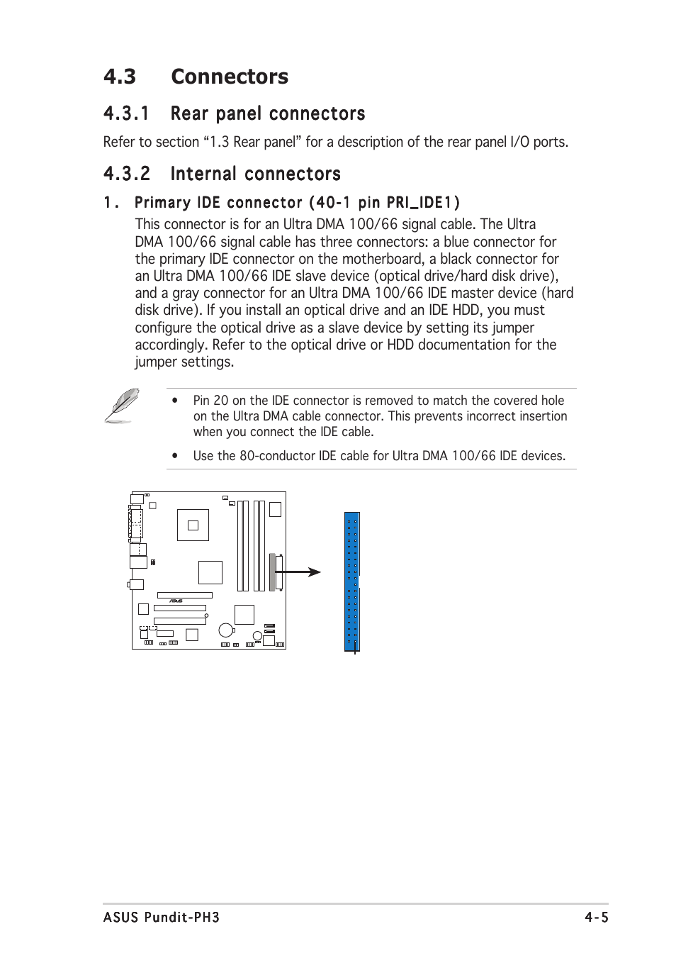 3 connectors | Asus Pundit-PH3 User Manual | Page 55 / 94