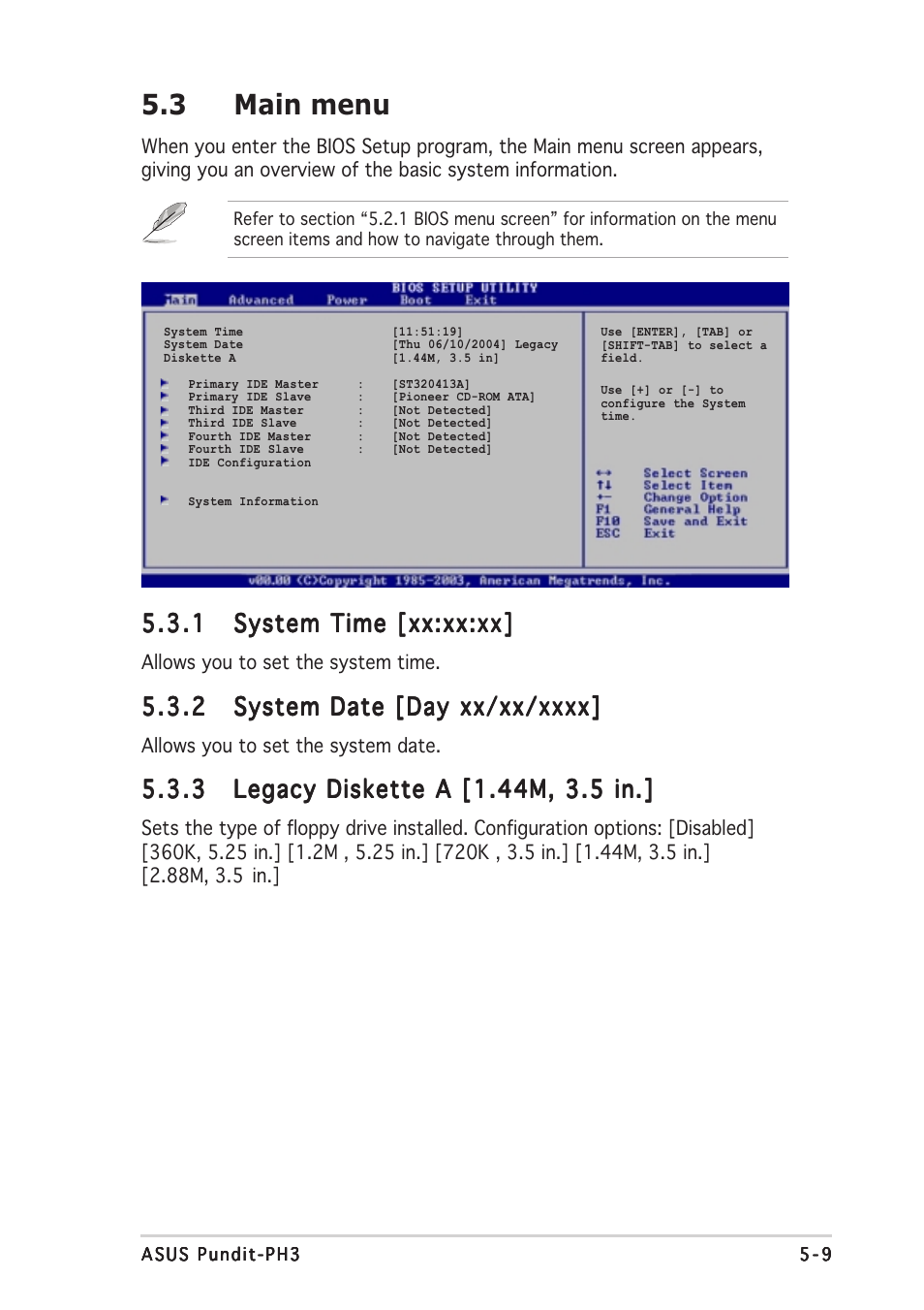 3 main menu | Asus Pundit-PH3 User Manual | Page 69 / 94