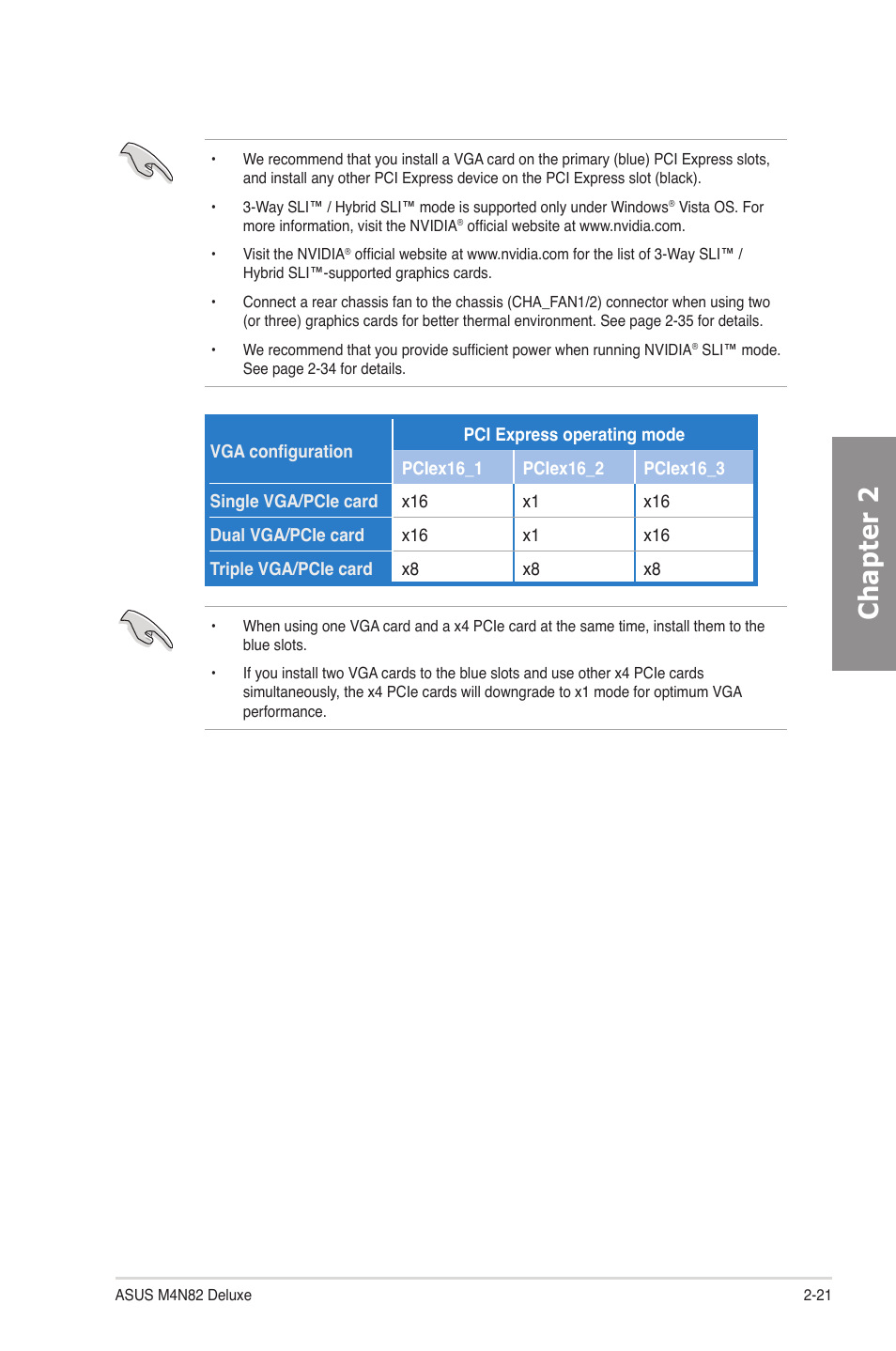 Chapter 2 | Asus M4N82 Deluxe User Manual | Page 41 / 128