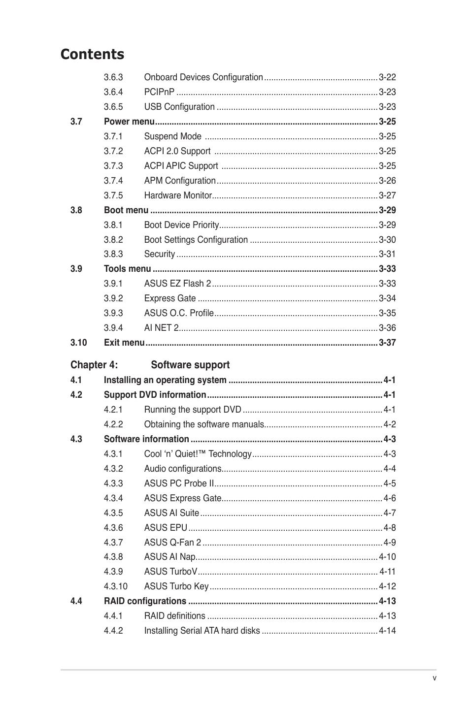 Asus M4N82 Deluxe User Manual | Page 5 / 128