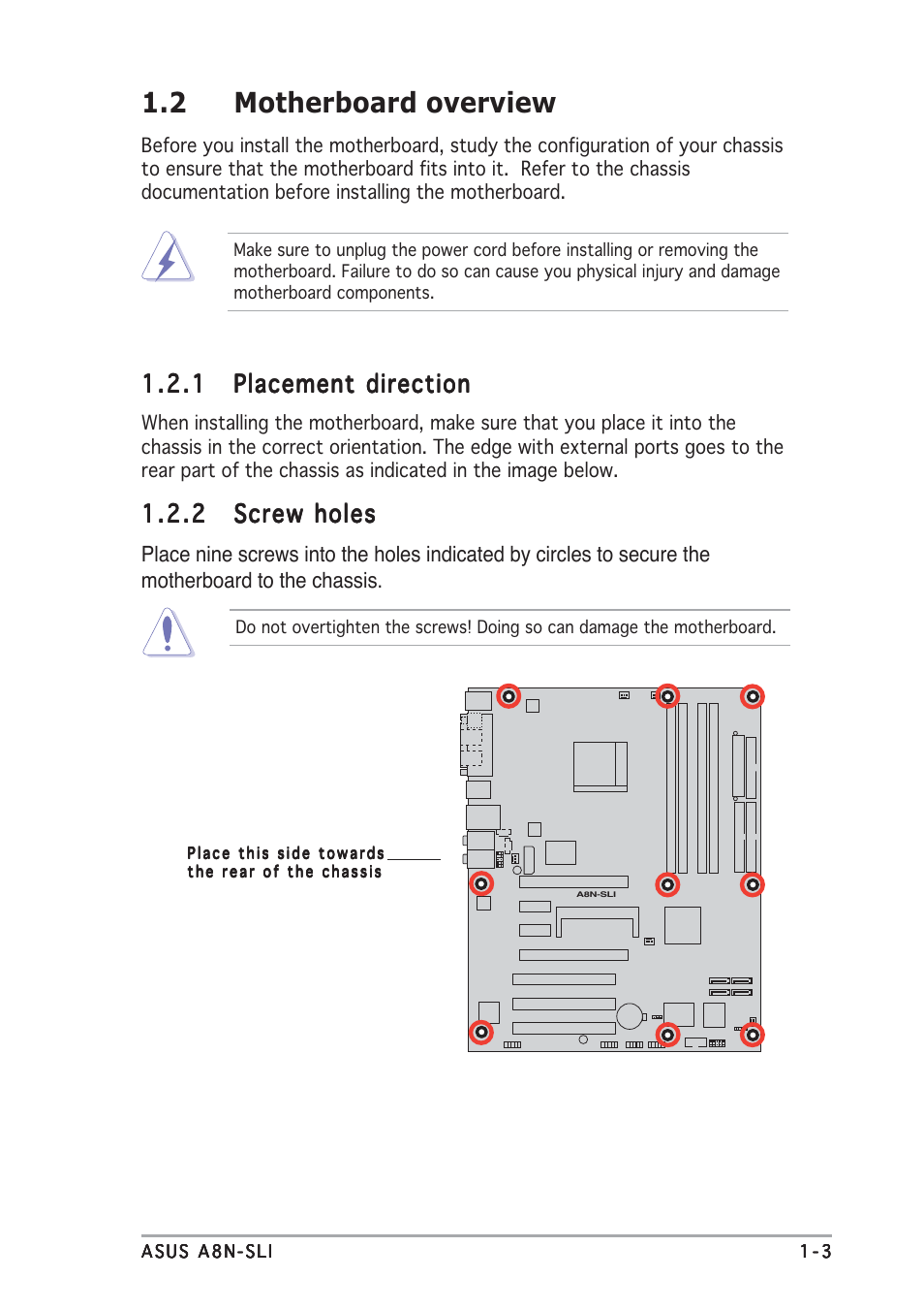 2 motherboard overview | Asus A8N-SLI User Manual | Page 11 / 74