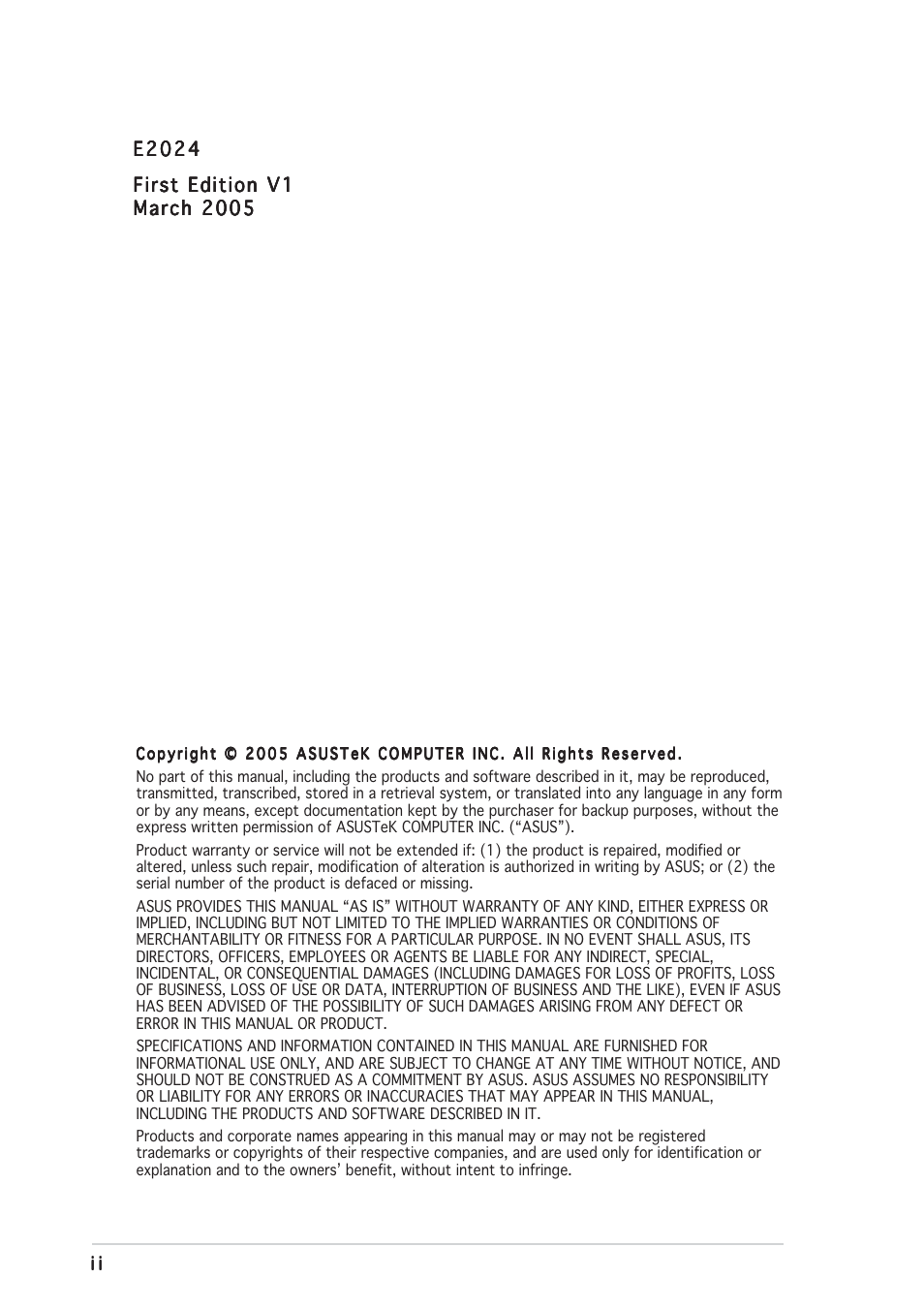 Asus A8N-SLI User Manual | Page 2 / 74