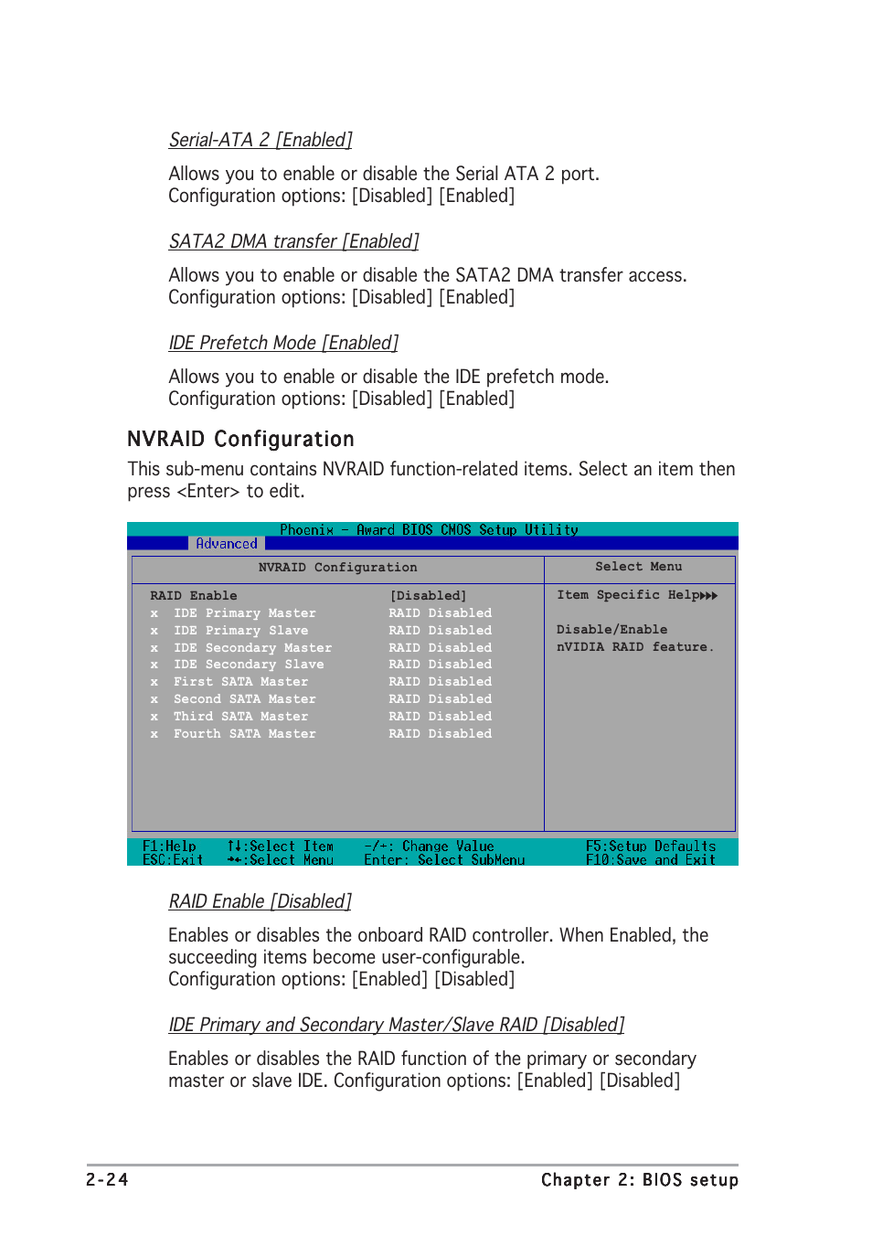 Nvraid configuration | Asus A8N-SLI User Manual | Page 60 / 74