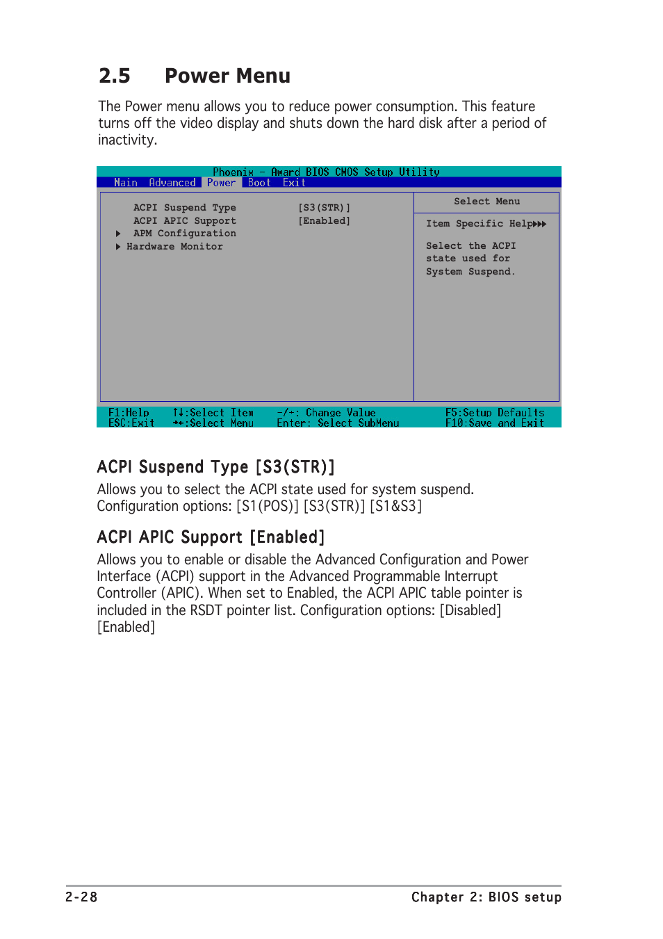 5 power menu | Asus A8N-SLI User Manual | Page 64 / 74