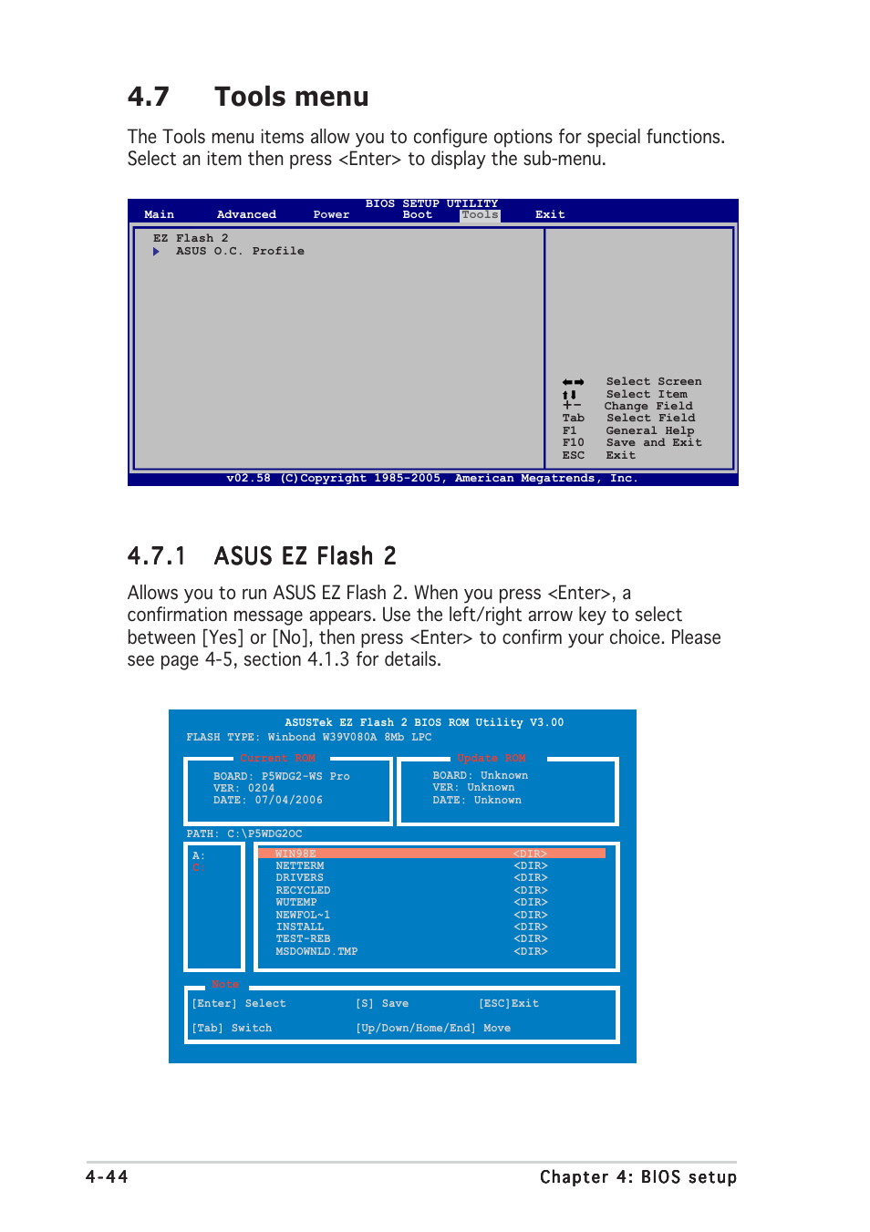 7 tools menu | Asus P5WDG2 WS Professional User Manual | Page 120 / 172