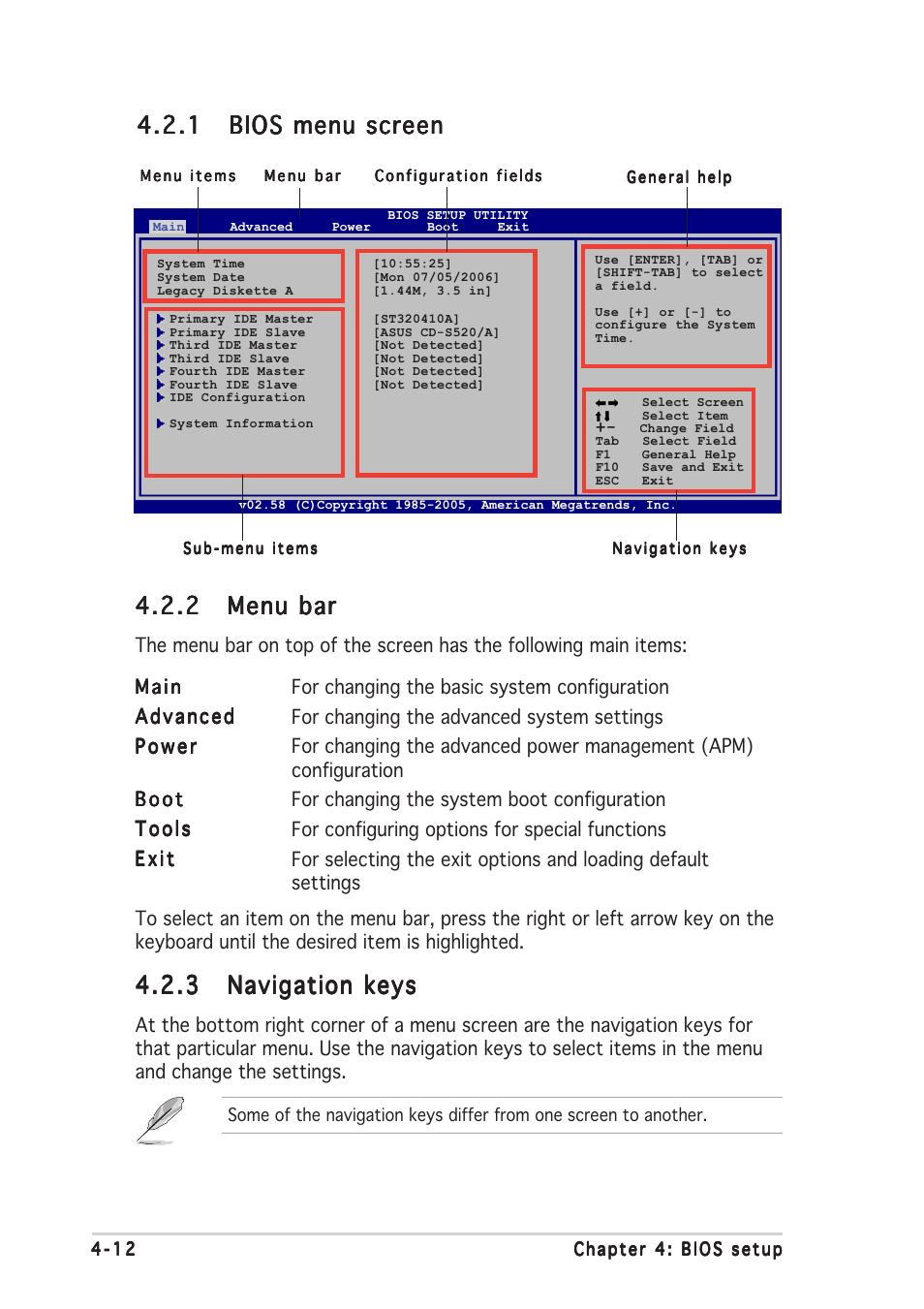 2 menu bar menu bar menu bar menu bar menu bar | Asus P5WDG2 WS Professional User Manual | Page 88 / 172