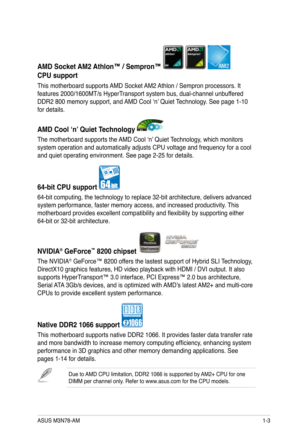 Asus M3N78-AM User Manual | Page 15 / 102