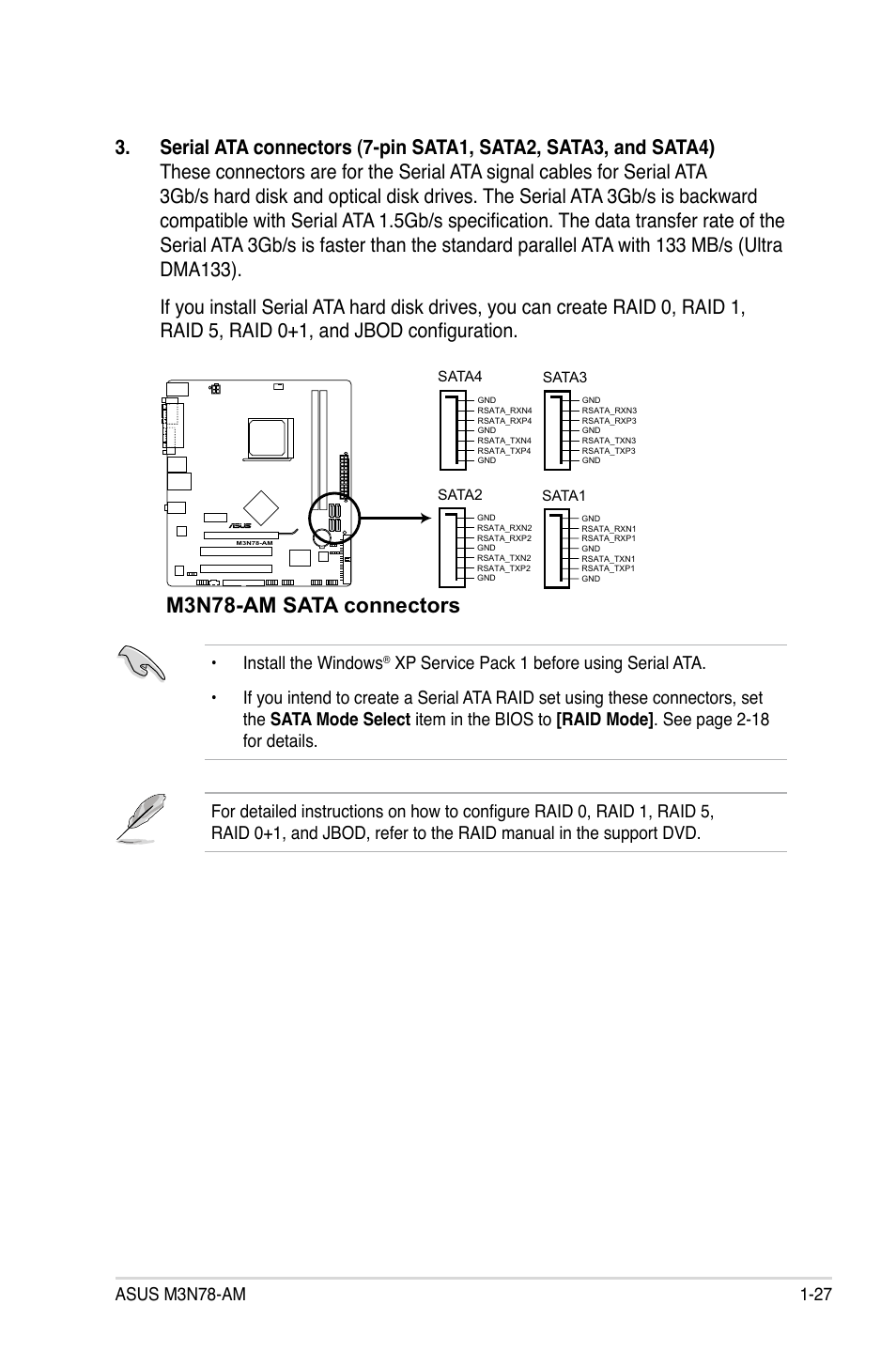 M3n78-am sata connectors | Asus M3N78-AM User Manual | Page 39 / 102