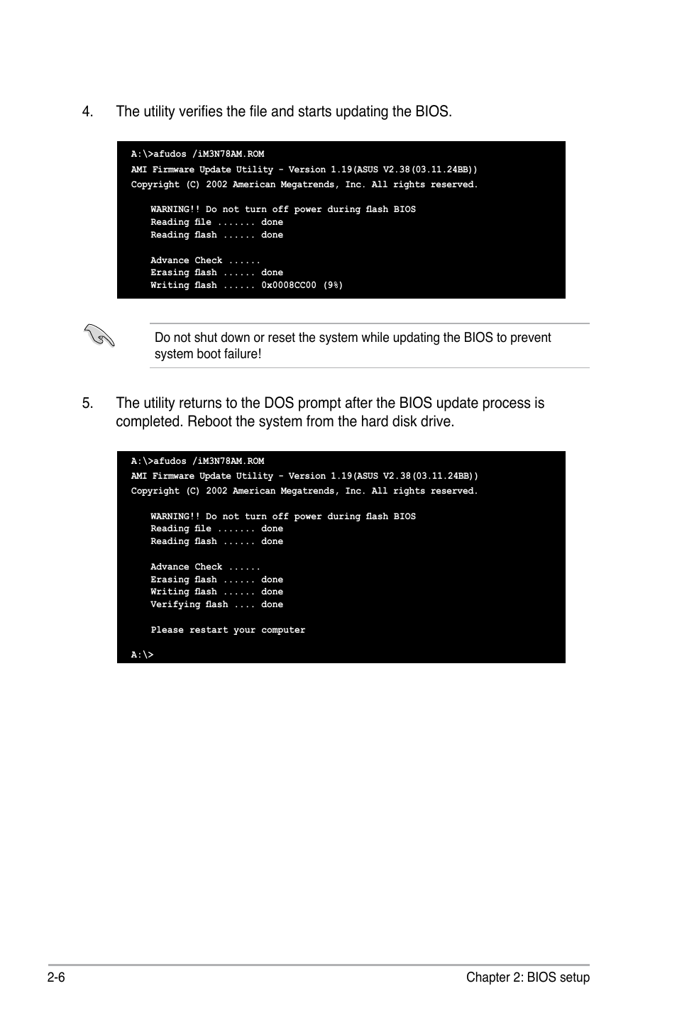 6 chapter 2: bios setup | Asus M3N78-AM User Manual | Page 52 / 102