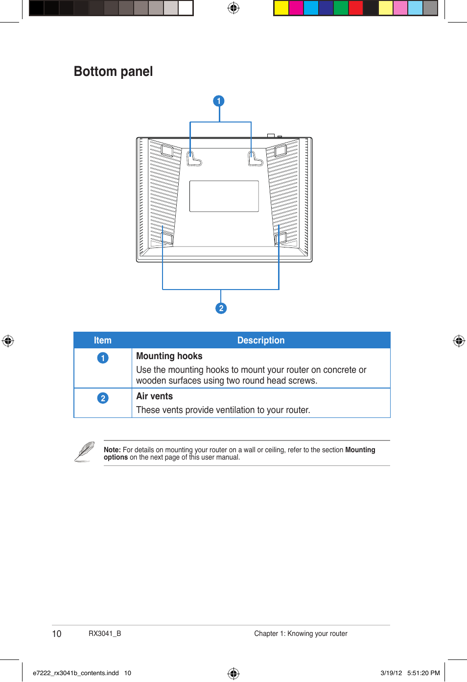 Bottom panel | Asus RX3041_B User Manual | Page 10 / 36